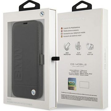 BMW Smartphone-Hülle BMW Signatur Collection Leder Case für Apple iPhone 13 Pro Max Schwarz