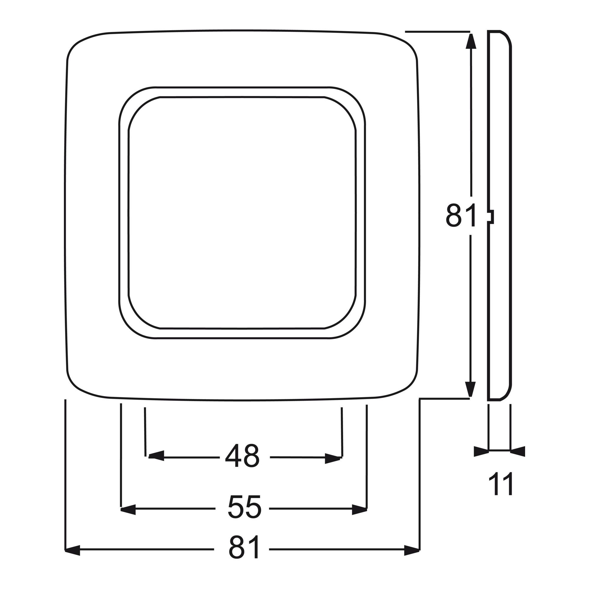 Busch-Jaeger Busch-Jaeger Rahmen 1-fach aws, senk.+ waager. 2511-214 Installationskabel