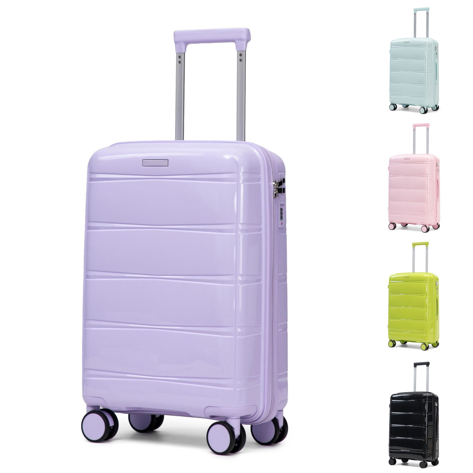 LVHOM Hartschalen-Trolley 20"/24"/28" Koffer, Bonbonfarben, 3-St.&Einzeln erhältlich, leise Rollen, Handgepäck-Trolley/TSA/Trip, Urlaub, Erkundungen, Reisen, Business