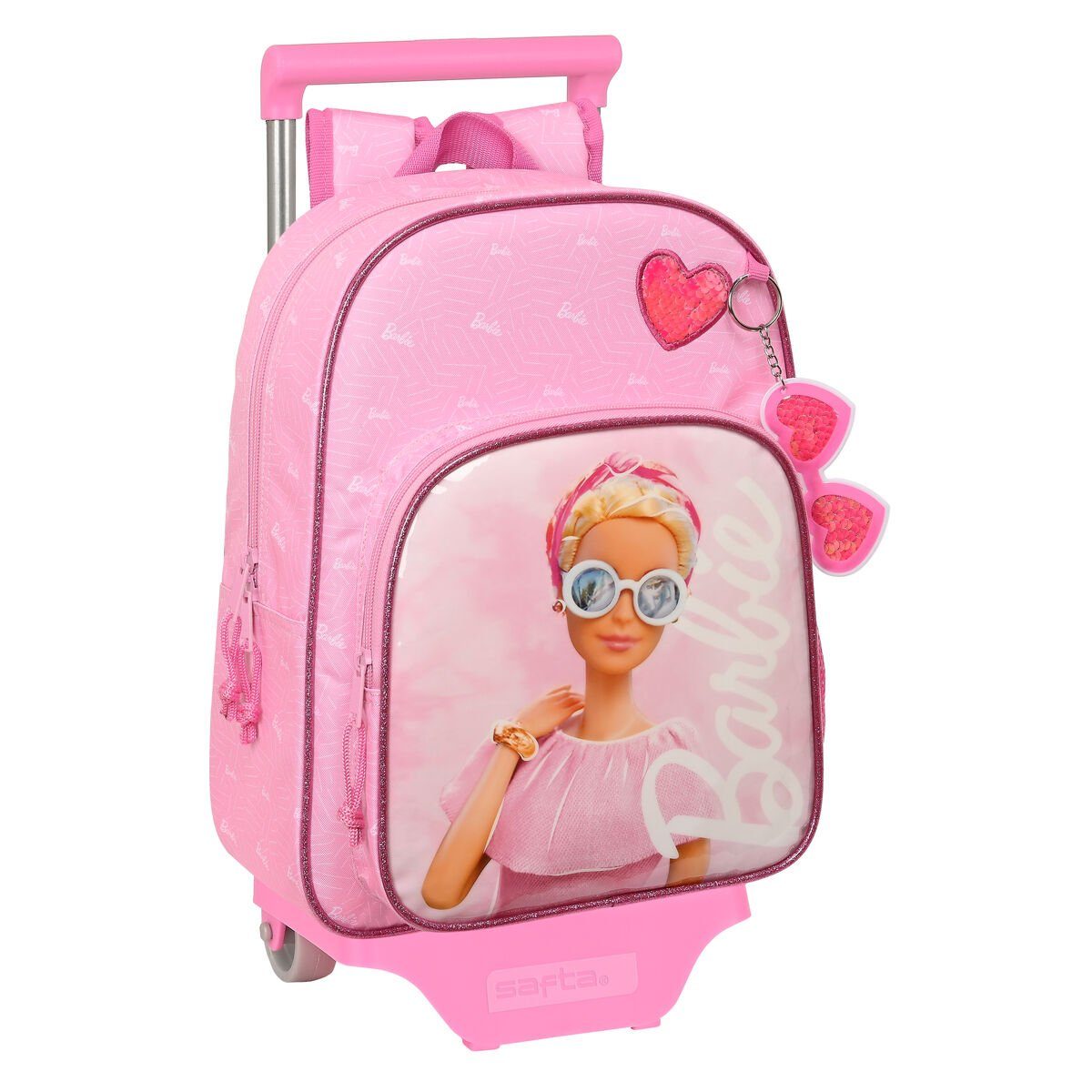 Barbie Rucksack Barbie 26 cm Rädern Rosa Girl mit 11 x x 34 Kinder-Rucksack