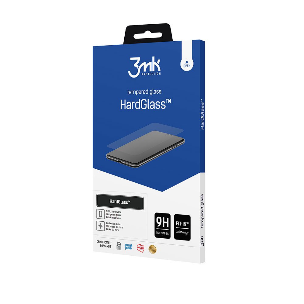 3MK Displayschutzglas Smartphone Schutzglas für Samsung Galaxy M55, Spar-Set, 1 Stück, 9H Härte, 2,5D Kanten, oleophobe Beschichtung, Fit-In