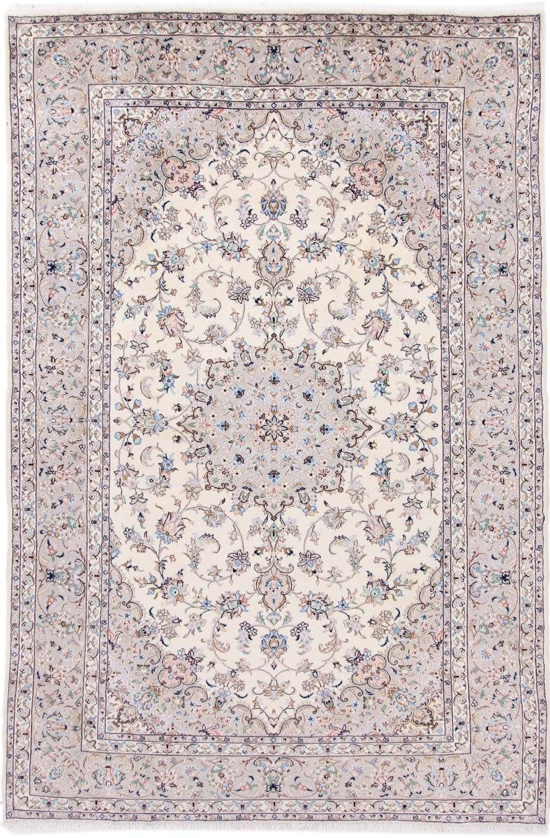 Orientteppich Yazd 203x304 Handgeknüpfter Orientteppich / Perserteppich, Nain Trading, rechteckig, Höhe: 12 mm
