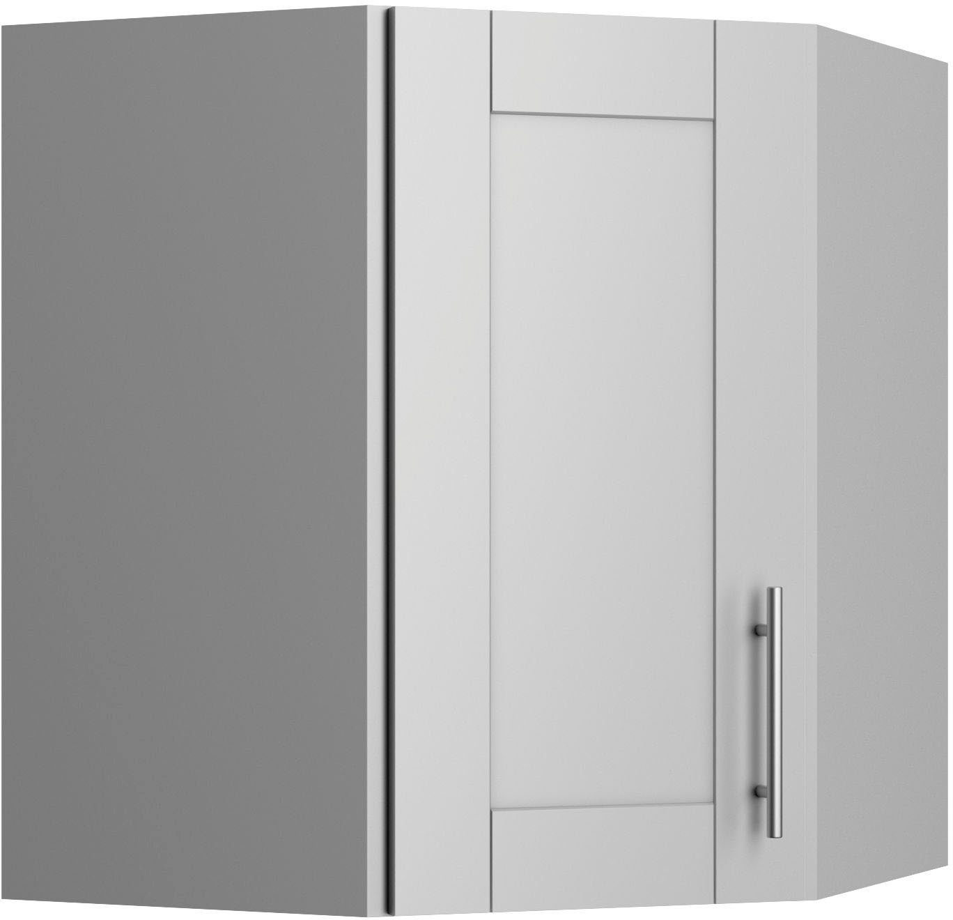 OPTIFIT Eckhängeschrank Ahus Breite 60 x 60 cm hellgrau matt/hellgrau | hellgrau | Hängeschränke