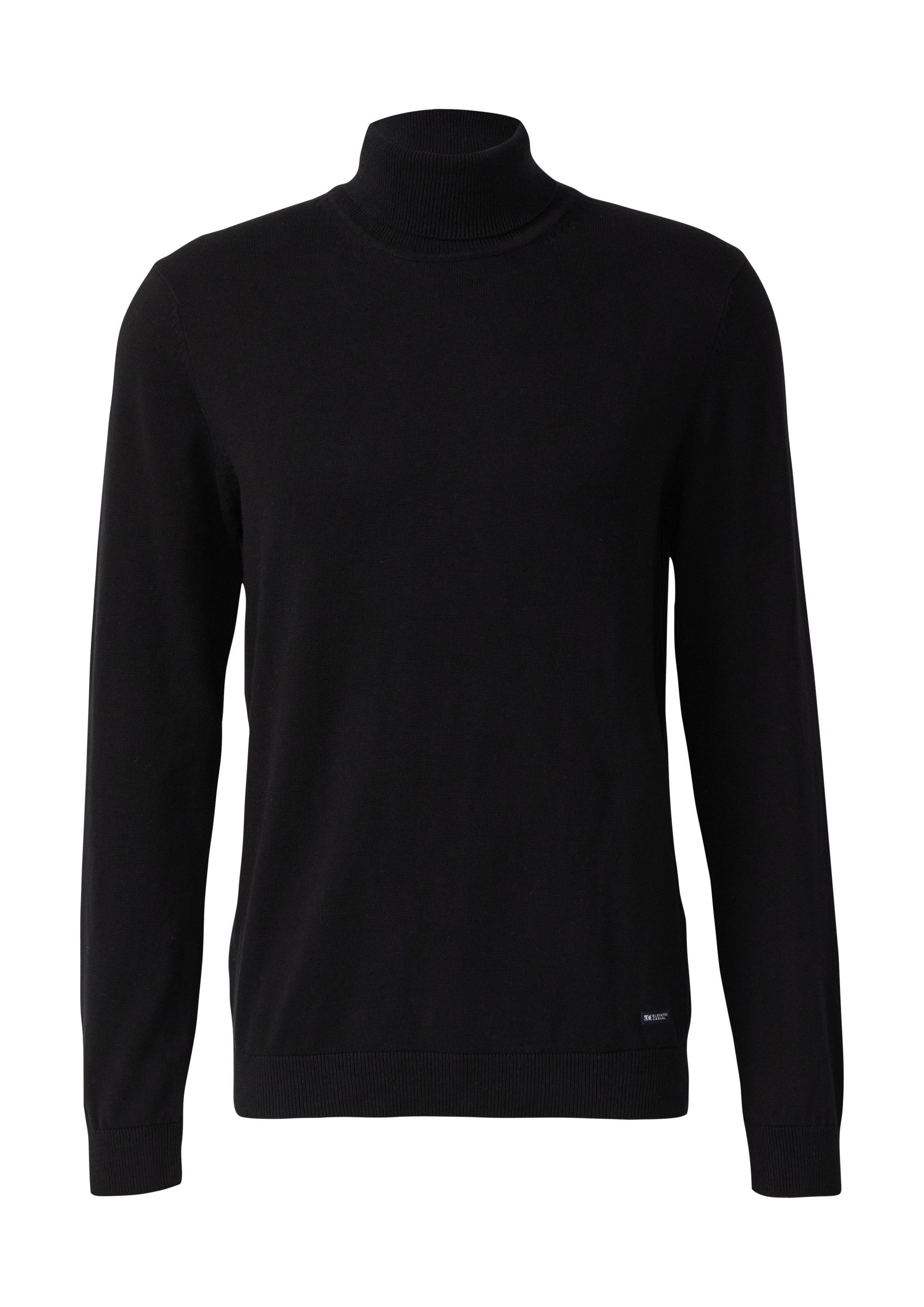 s.Oliver Longpullover Strickpullover Rollkragenpullover aus reiner Baumwoll günstig online kaufen