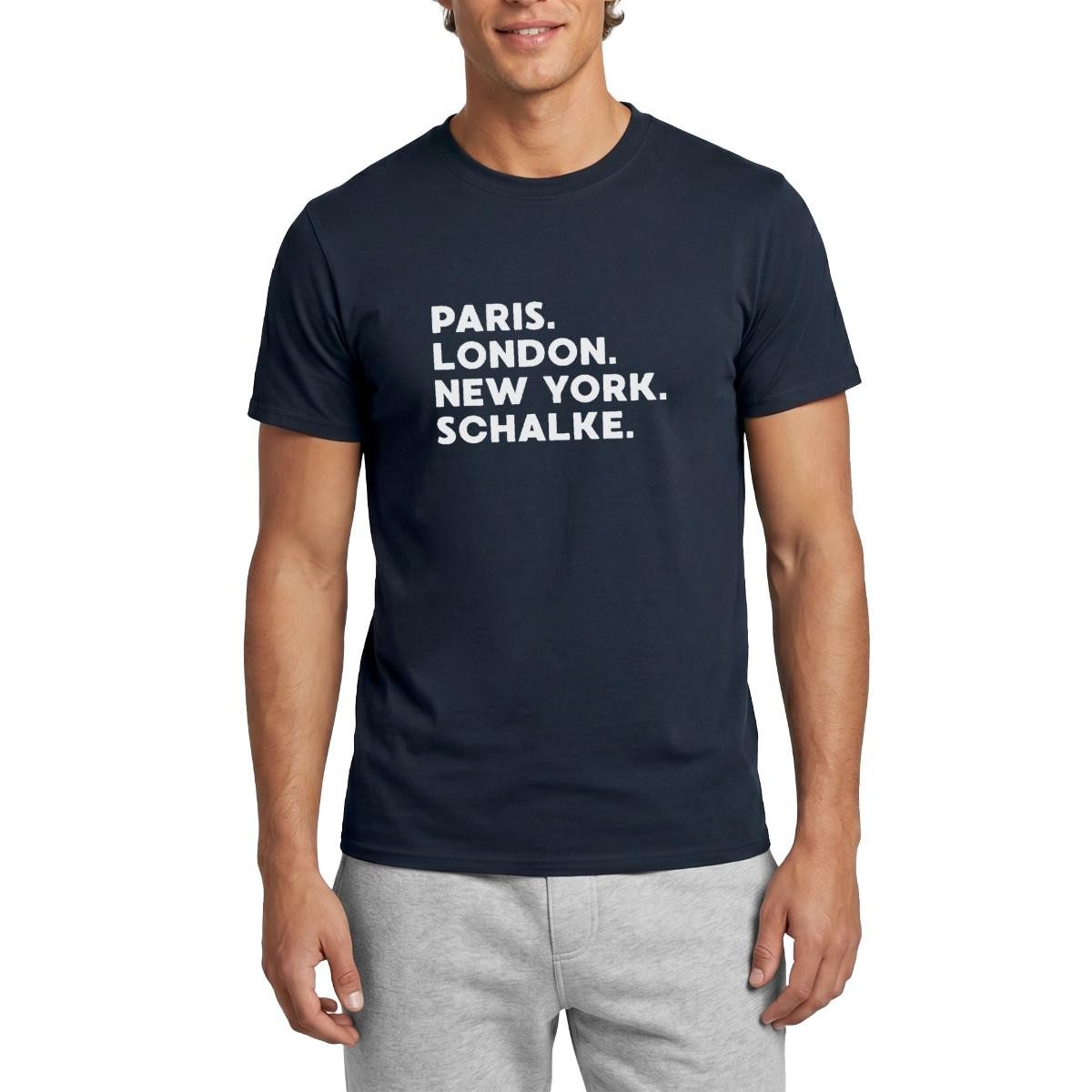 Spreadshirt T-Shirt Schalke Leidenschaft Weltstadt Fußball Männer T-Shirt (1-tlg)