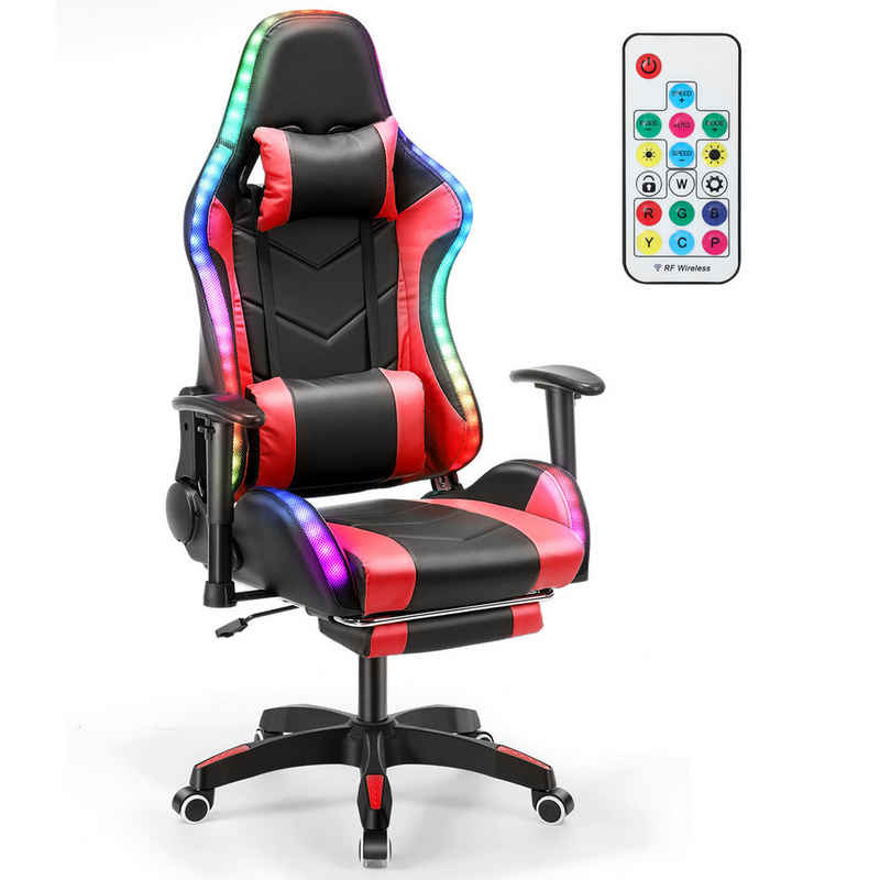 oyajia Gaming Chair Racing Design Gaming Chair Gaming Sessel PC Stuhl Ergonomischer Stuhl, Höhenverstellbar, Verstellbarer Lordosenstütze, 160 kg Belastbarkeit