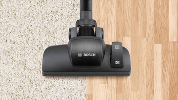 BOSCH Bodenstaubsauger Serie 8 BGL8XALL, Testsieger, ideal für Allergiker, Hygiene-Filter, 650 W, mit Beutel, 10 Jahre Motorgarantie, XXL-Polsterdüse, langes Kabel, leise, schwarz