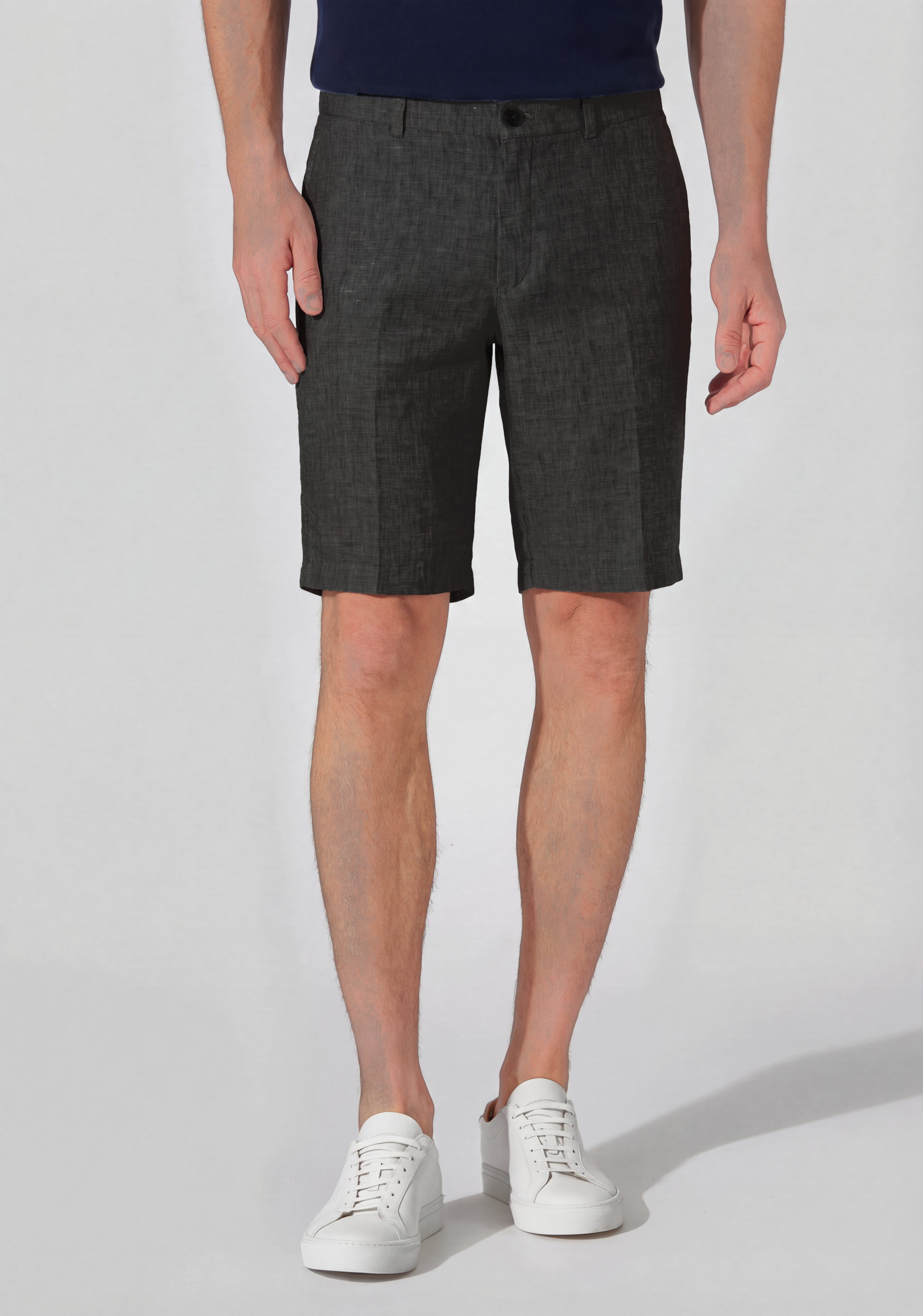 Hiltl Leinenhose Herren Pat - Essential Leinen, Regular-Fit, Leinen-schwarz-48
