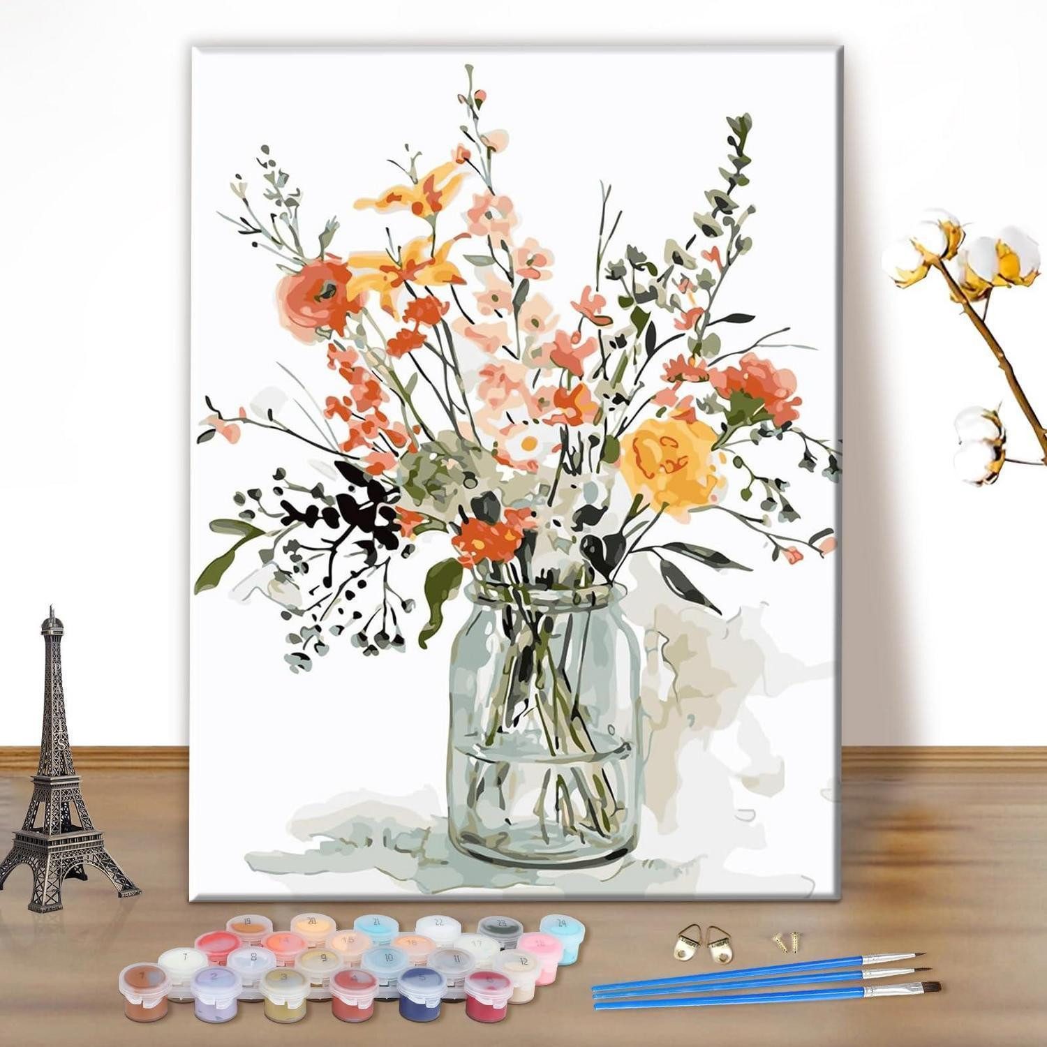LuxusKollektion Kreativset Malen nach Zahlen Aquarellblume 30x40cm