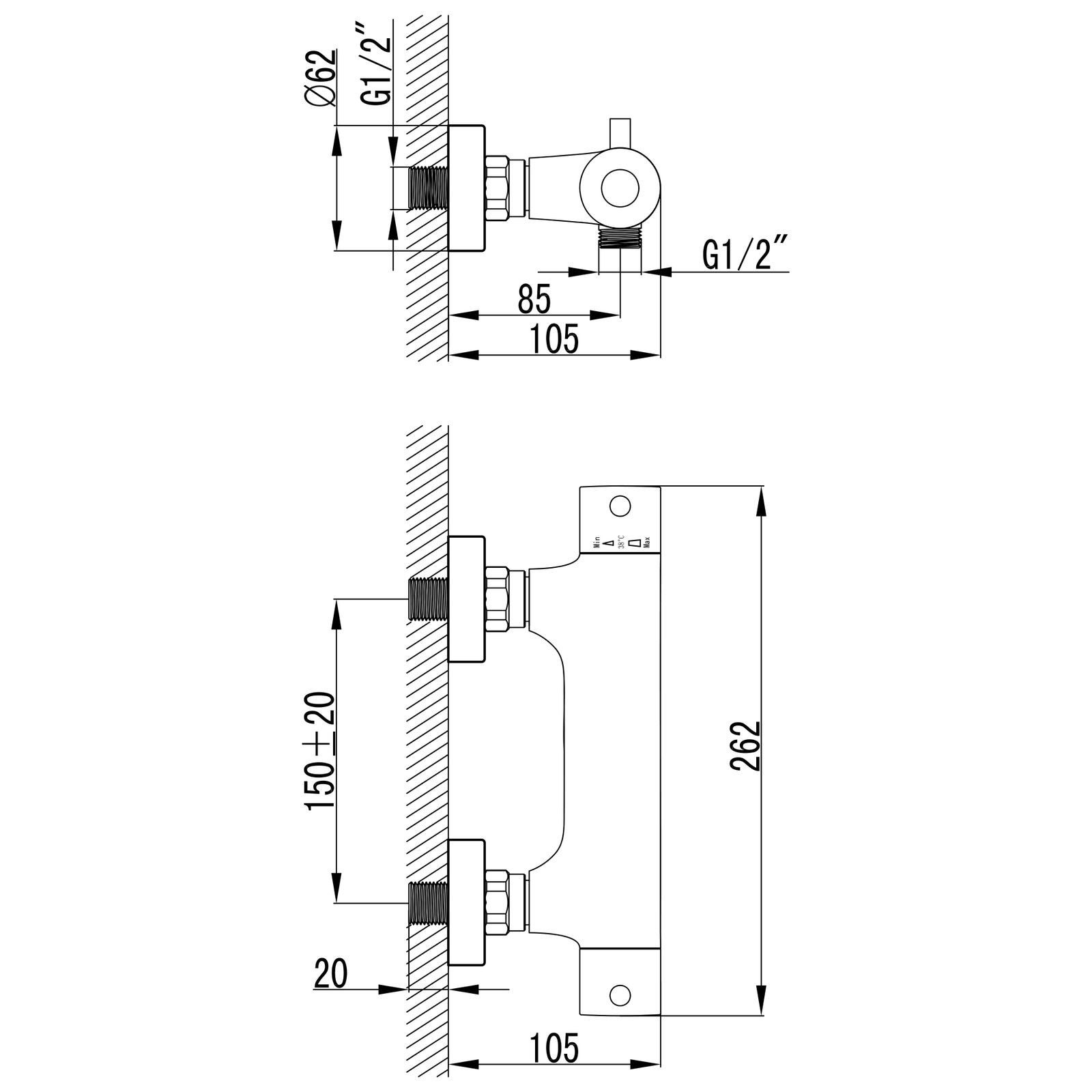 PaulGurkes Duscharmatur PGJ733-ZR (Armatur)