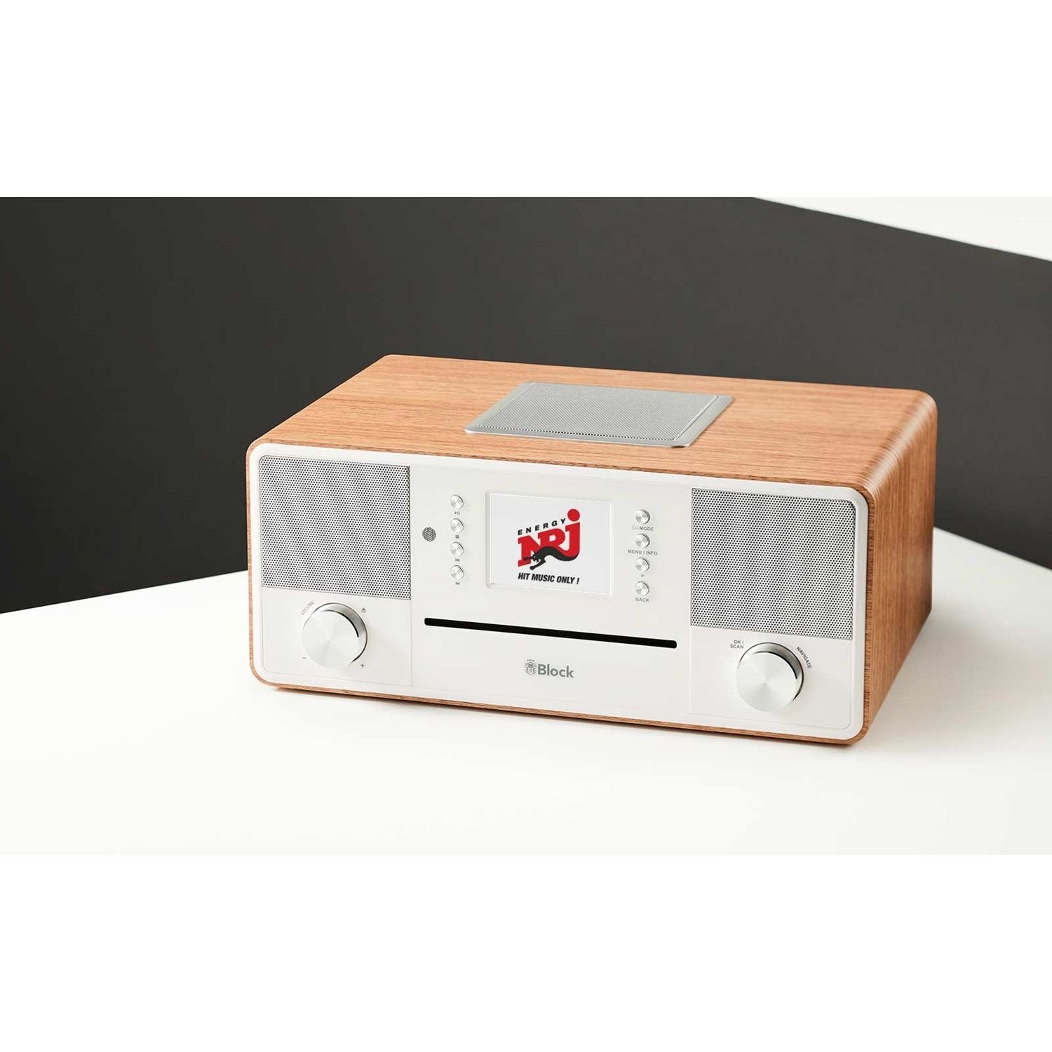 SR-50 (DAB) Digitalradio CD Spotify Block Smartradio UKW/DAB+/Internetradio walnuss/silber Bluetooth USB