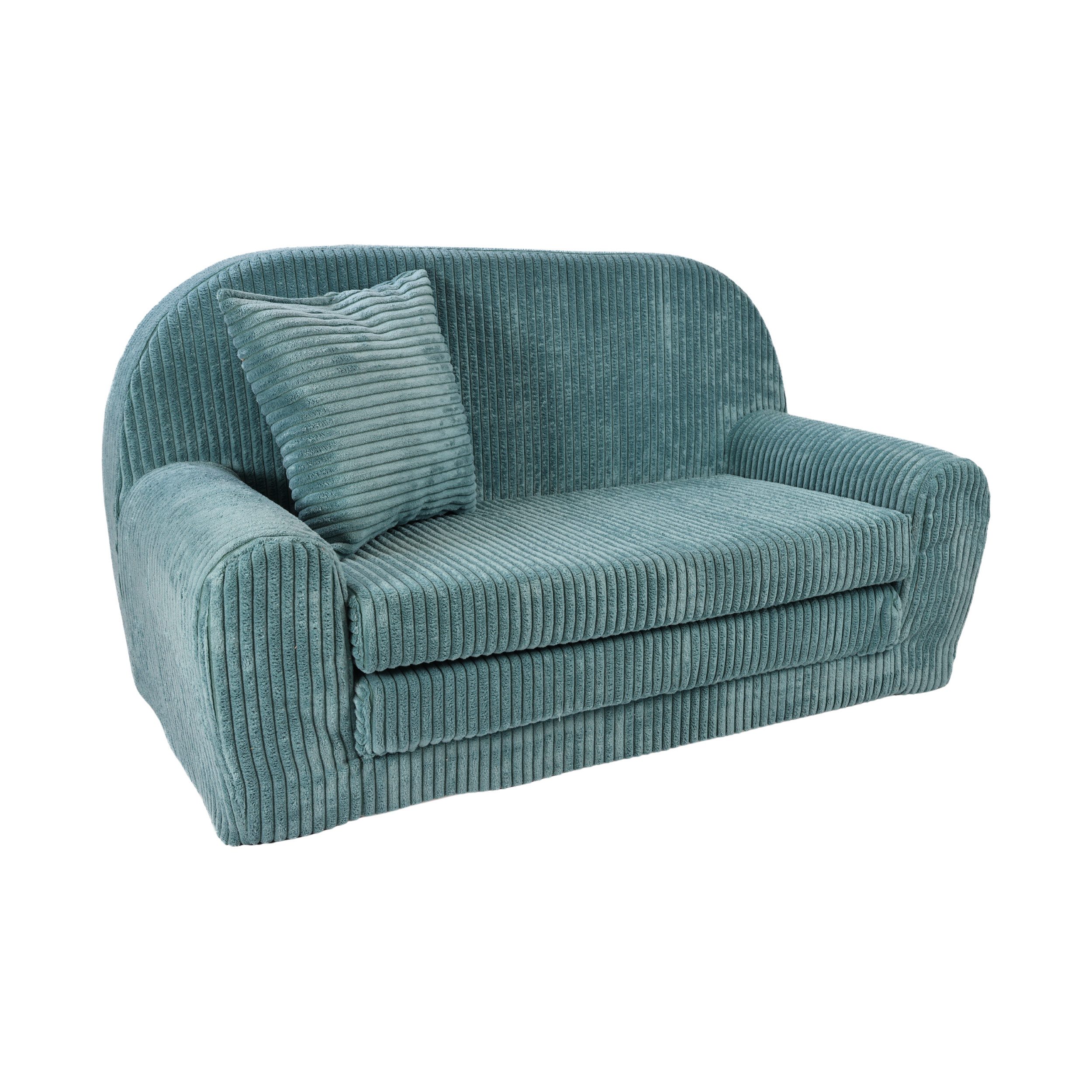 FORTISLINE Kindersofa Mini-Sofa Rosalia aus Cord – Komfort, Stil und Sicherheit für Ihr Kind, zusammenklappbar, waschbarer Bezug, keine Montage erforderlich – Bild 2 von 5