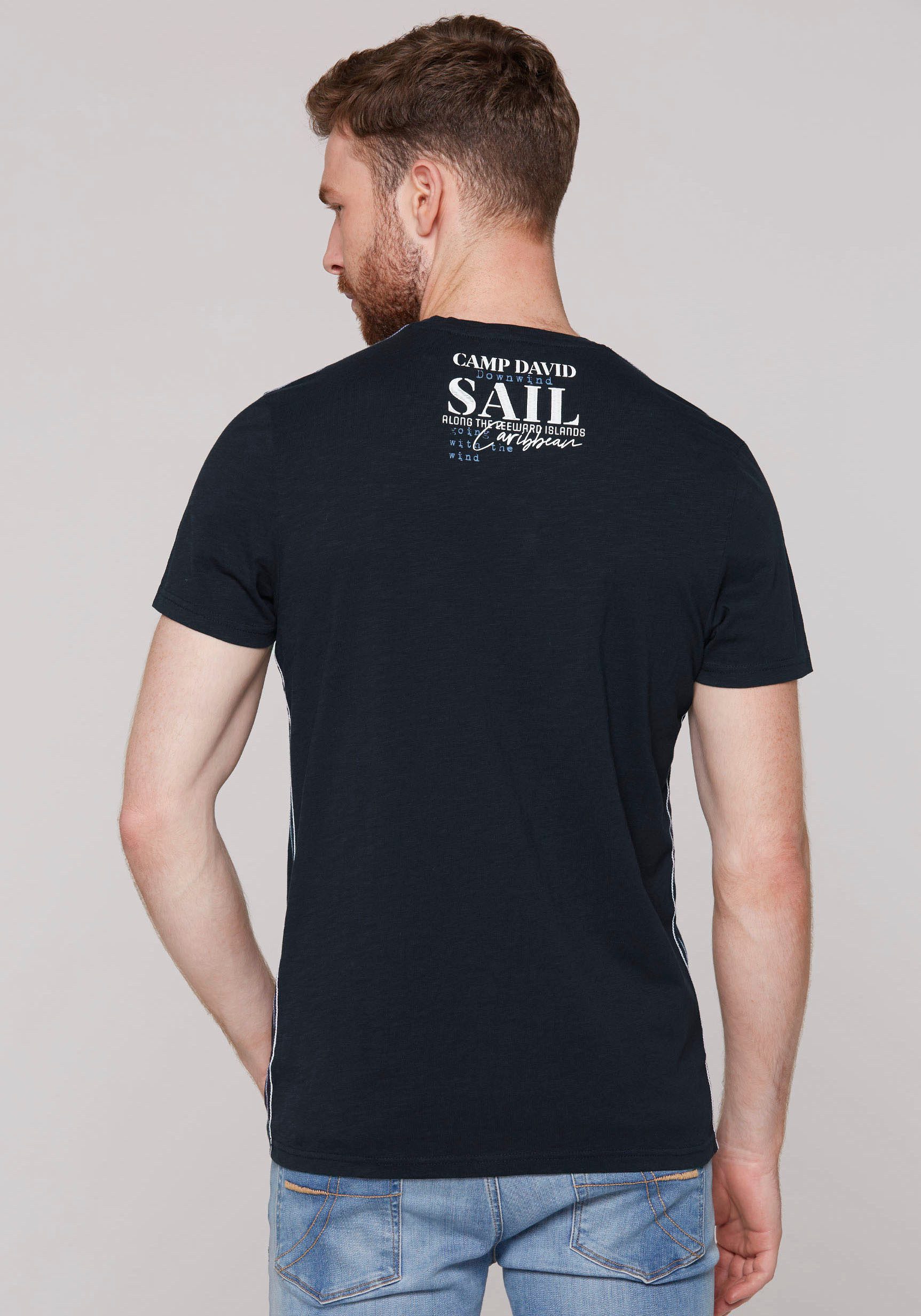 CAMP DAVID T-Shirt mit Wording-Prints günstig online kaufen