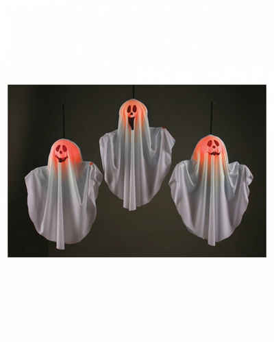 Horror-Shop Dekoobjekt Lächelnder Geist mit Lichteffekt zum Aufhängen
