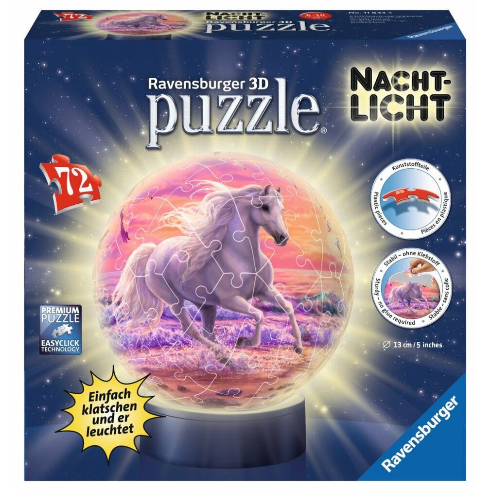Ravensburger Puzzle Nachtlicht Pferde am Strand, Puzzleteile günstig online kaufen