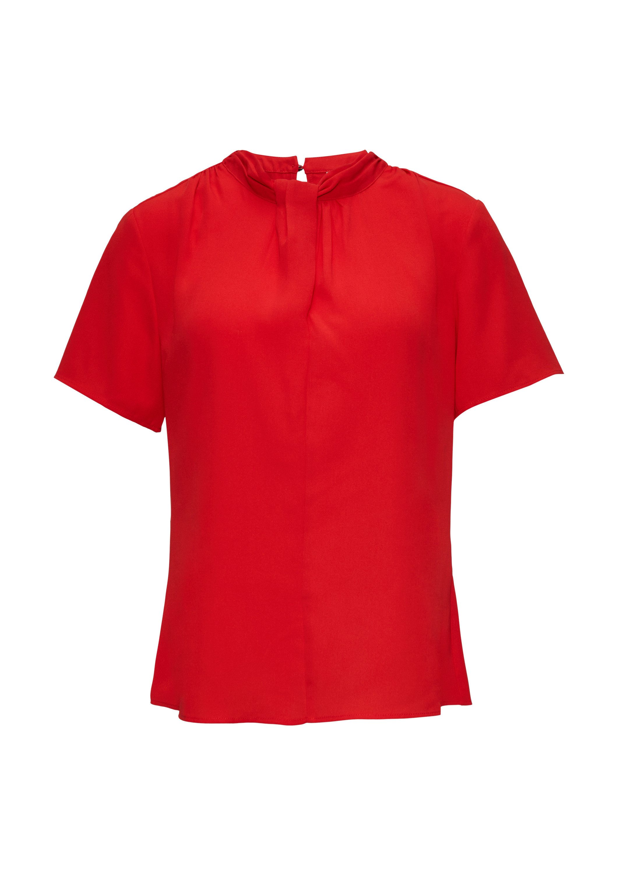 s.Oliver Kurzarmbluse Bluse Crêpebluse mit Twist-Detail günstig online kaufen