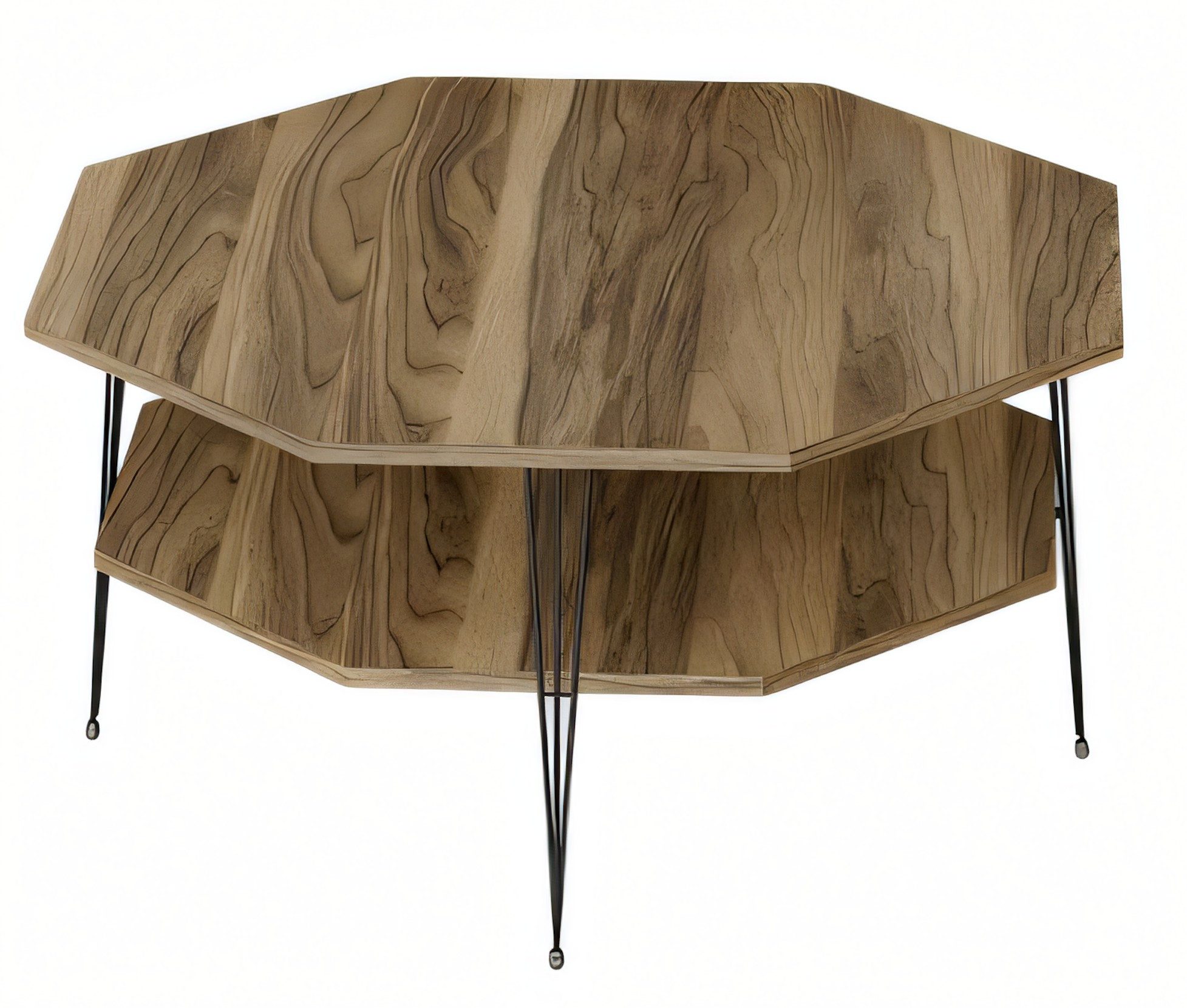 Xlmoebel Couchtisch Achteckiger Holz Tisch in Braun von XLMOEBEL, pflegeleicht und elegant, Made in Europa