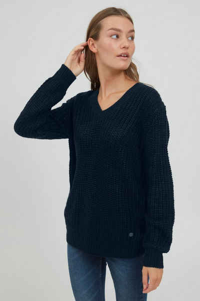 OXMO В'язані светри OXLavea Grobstrickpullover mit V-Ausschnitt