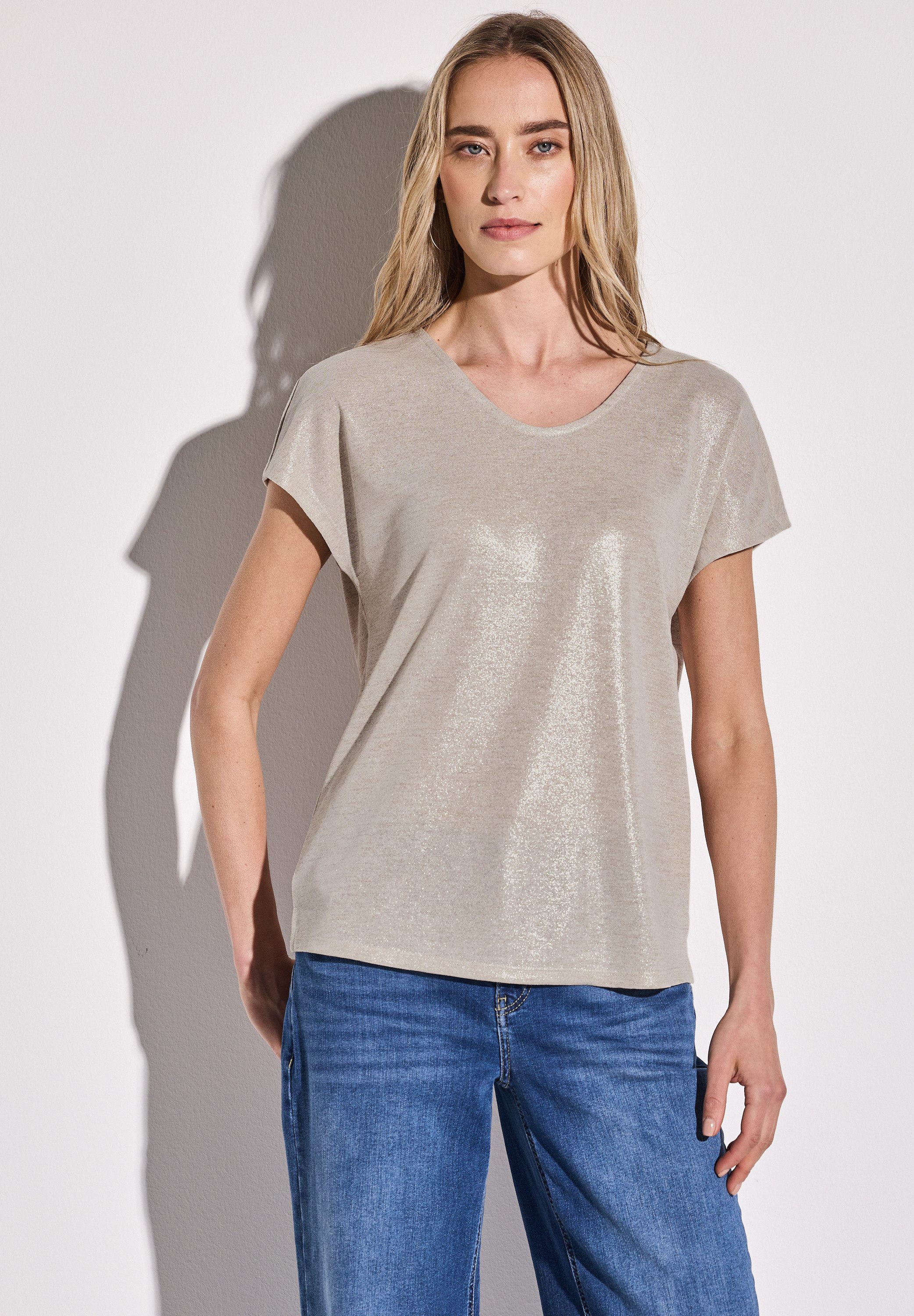 STREET ONE T-Shirt mit Seitlichen Einschlitzen günstig online kaufen