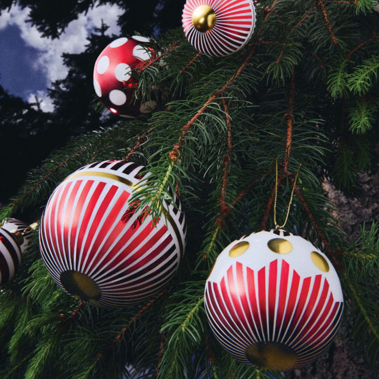 Alessi Christbaumschmuck Delight Weihnachtskugel-Set 2-teilig Nr.1