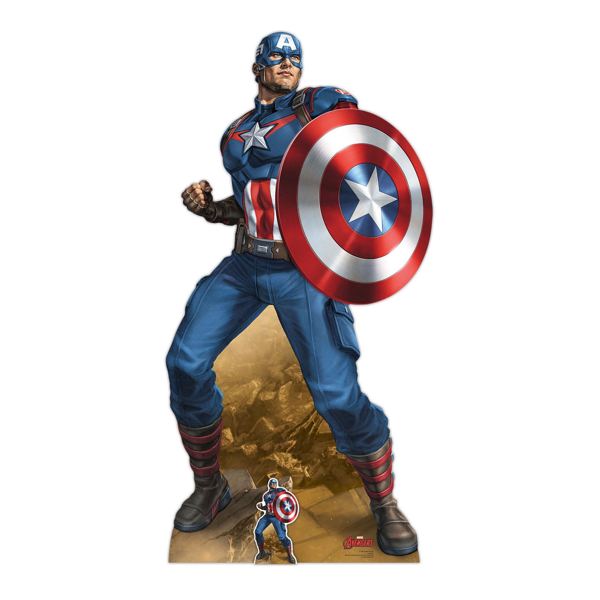 empireposter Dekofigur Captain America - Pappaufsteller Standy - cm Earths 93x184 Mightiest