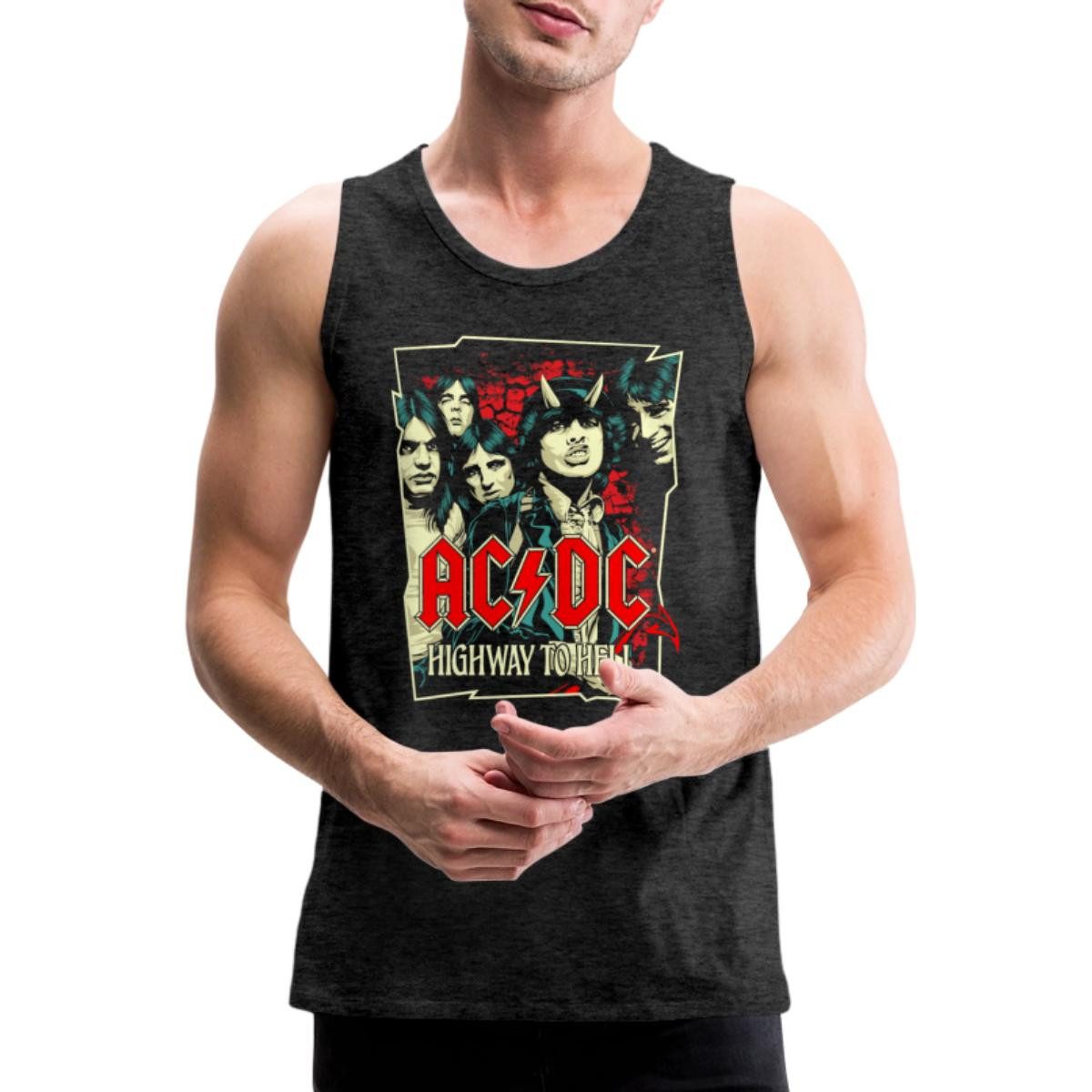 T-Shirt AC/DC Bandlogo Bild Highway To Hell Album Männer Premium Tank Top