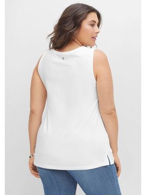 Sheego Tanktop Große Größen aus leichtem, elastischen Baumwolljersey