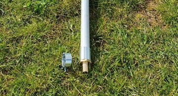 Yüzüak Sprinklers Kreisregner Impulsregner mit Stativ 1" Zoll Kreisregner Dreifuß Sektorenregner, für Flächen bis 1385,00 m², 75,00 cm lang