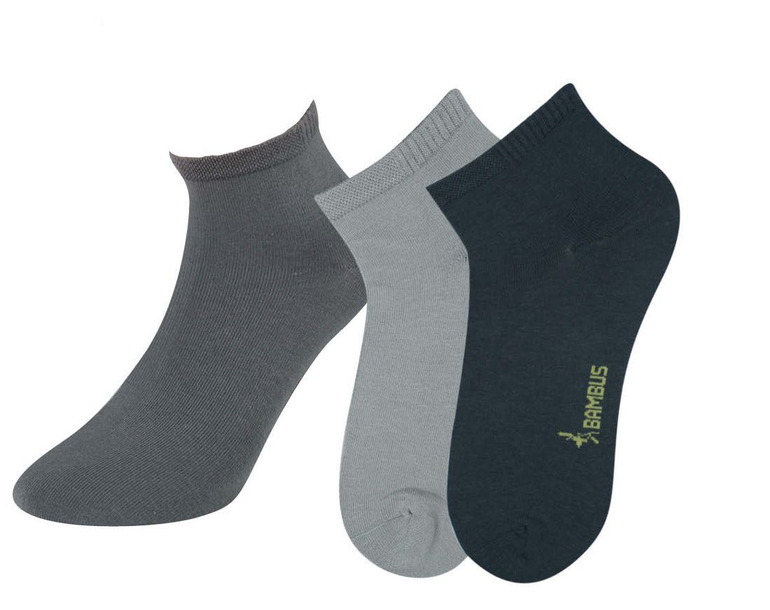 Riese Strümpfe Kurzsocken RS Harmony Bambus Socken grau sort, 6 Paar (6-Paar)
