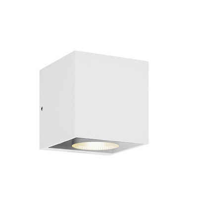 Arcchio LED Außen-Wandleuchte Tassnim, dimmbar, LED-Leuchtmittel fest verbaut, warmweiß, Modern, Aluminiumdruckguss, weiß, 1 flammig, inkl. Leuchtmittel
