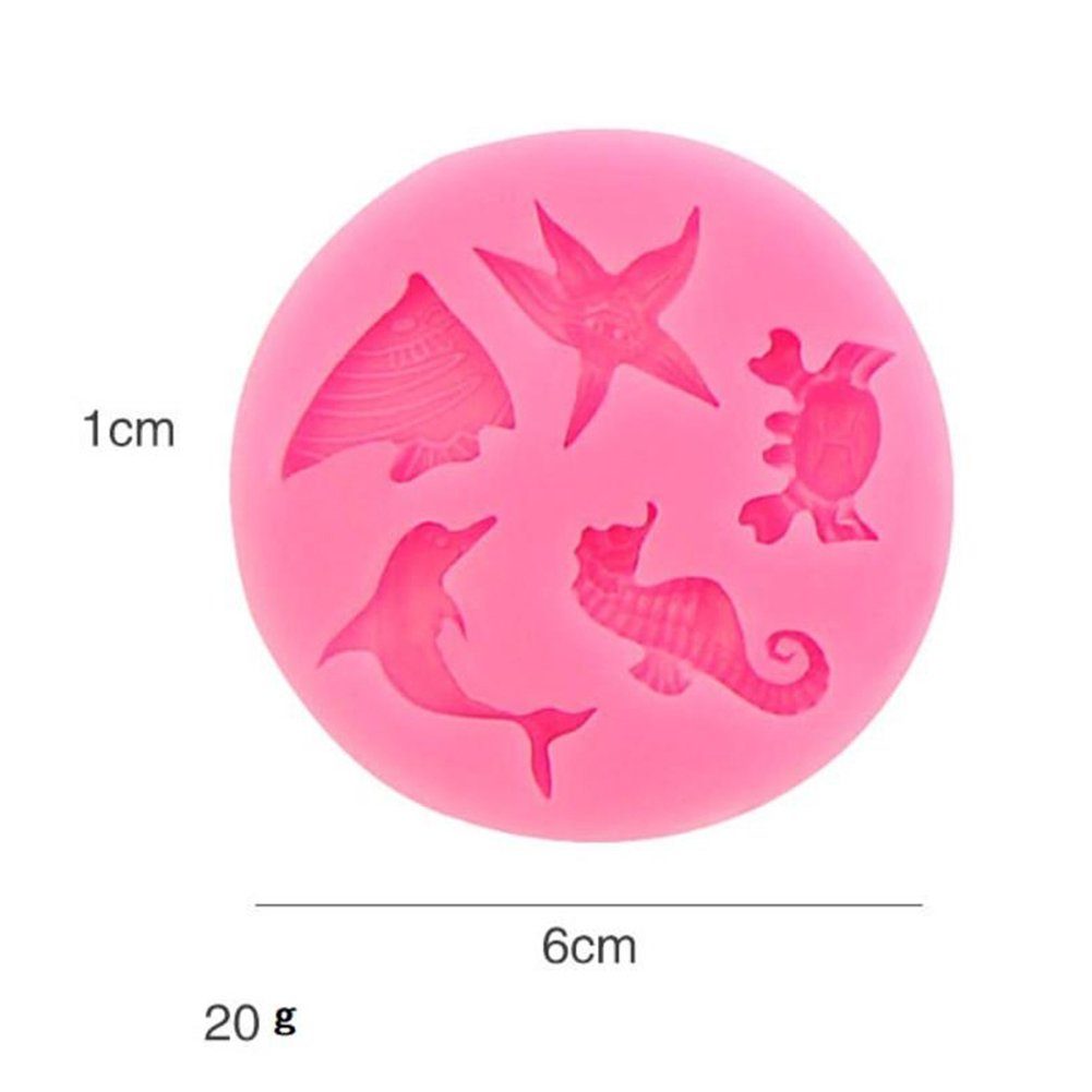 Blusmart Muffinform Ozean Kuchen Form Unregelmäßige Tier Silikon Form DIY Form Rosa Festival