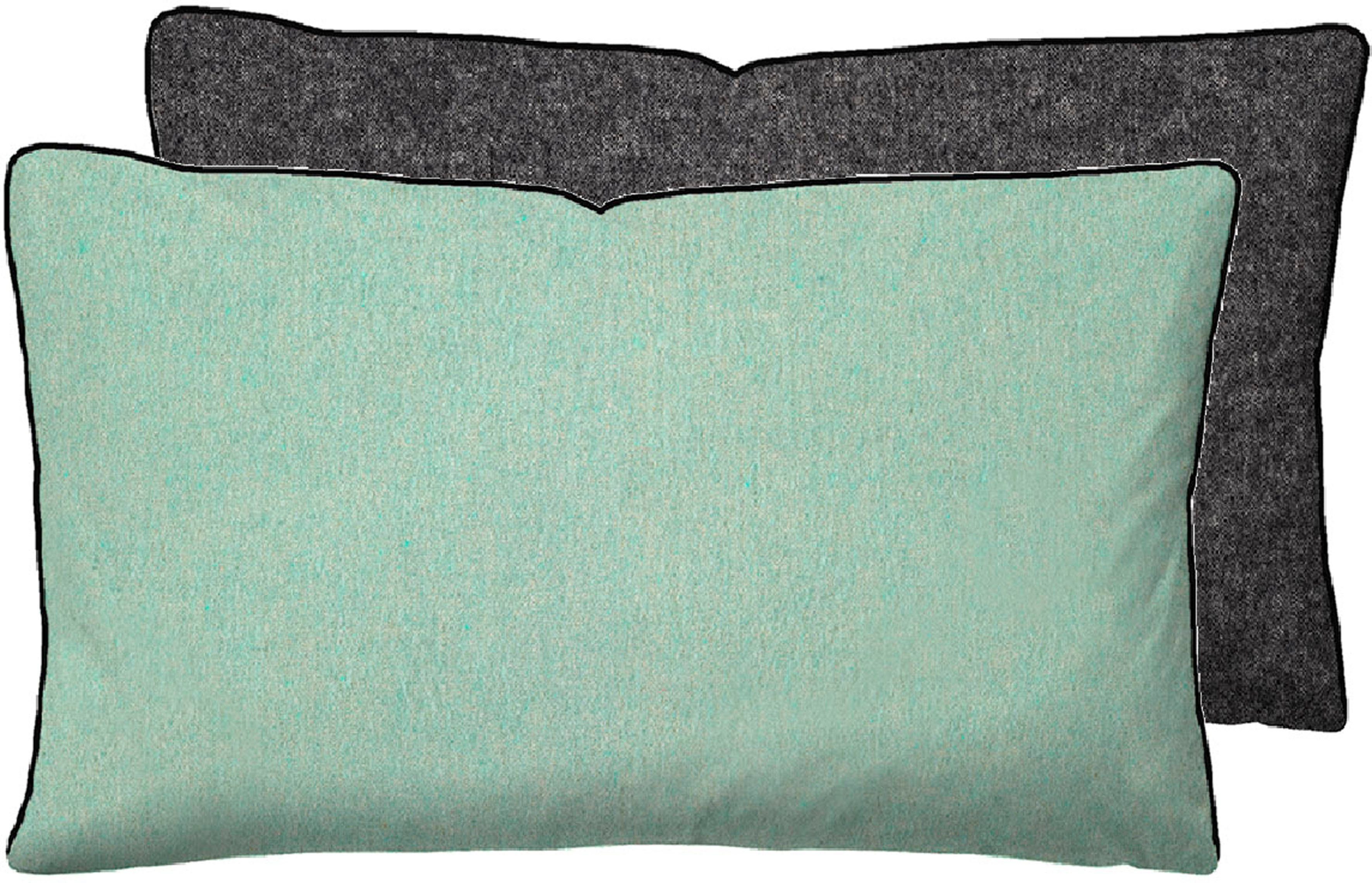 Biberna Kissenbezug 0840500 HERMAL Premium Biber Melange-Flanell 100% Baumwolle, (1 Stück), Kissenhülle, wärmend & weich, Reißverschluss, Satinpaspel