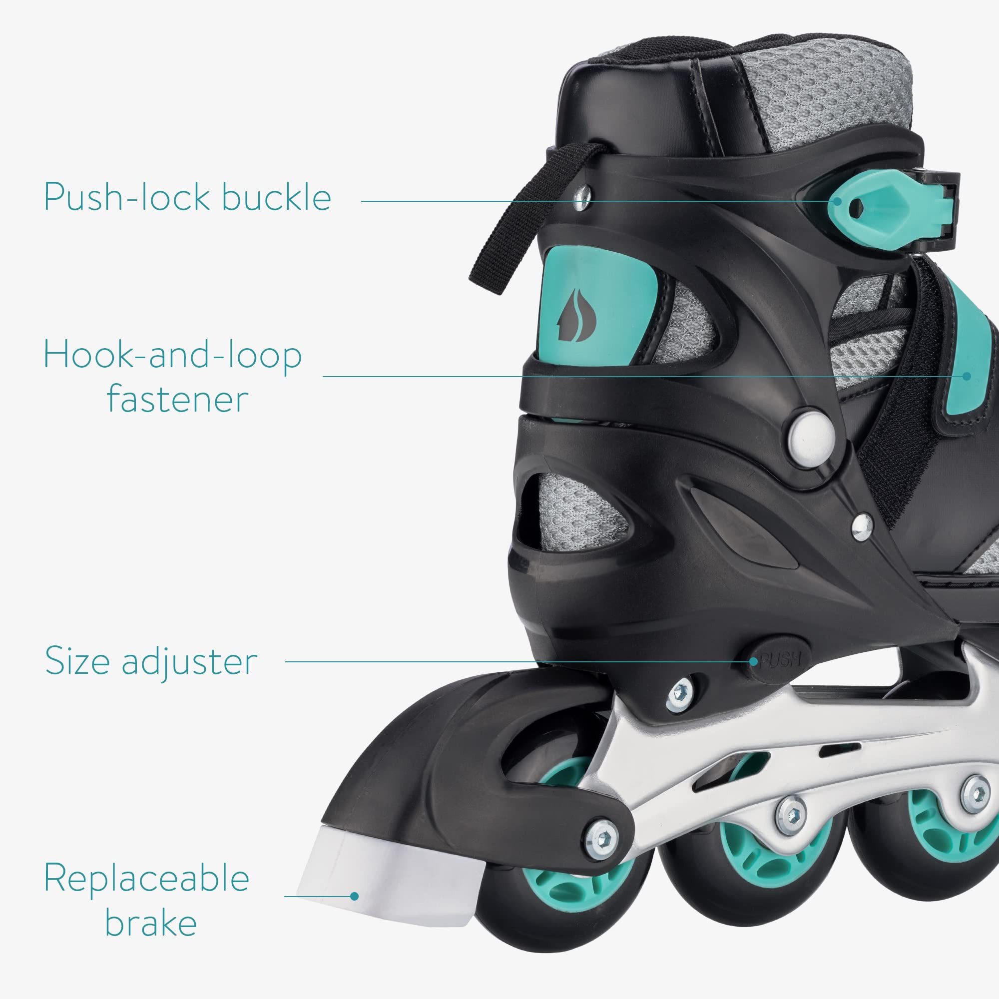 Navaris Inlineskates Navaris Inlineskates verstellbar ABEC-7 Größe M 35–38 Blau