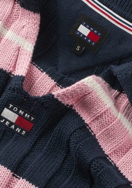 Tommy Jeans Strickpullover mit Front-Logoprägung