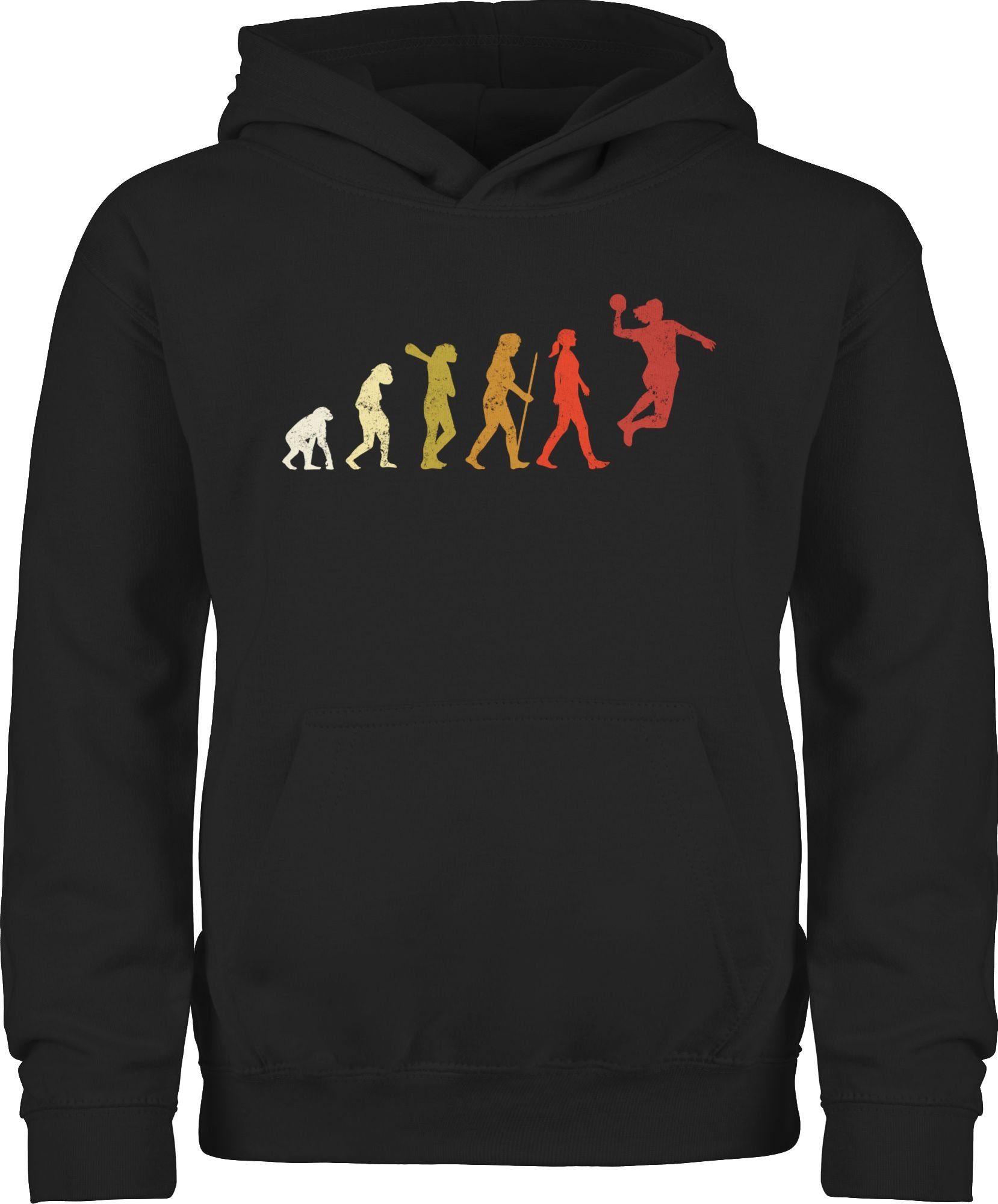 Shirtracer Hoodie Handball Evolution Vintage Kinder Sport Kleidung