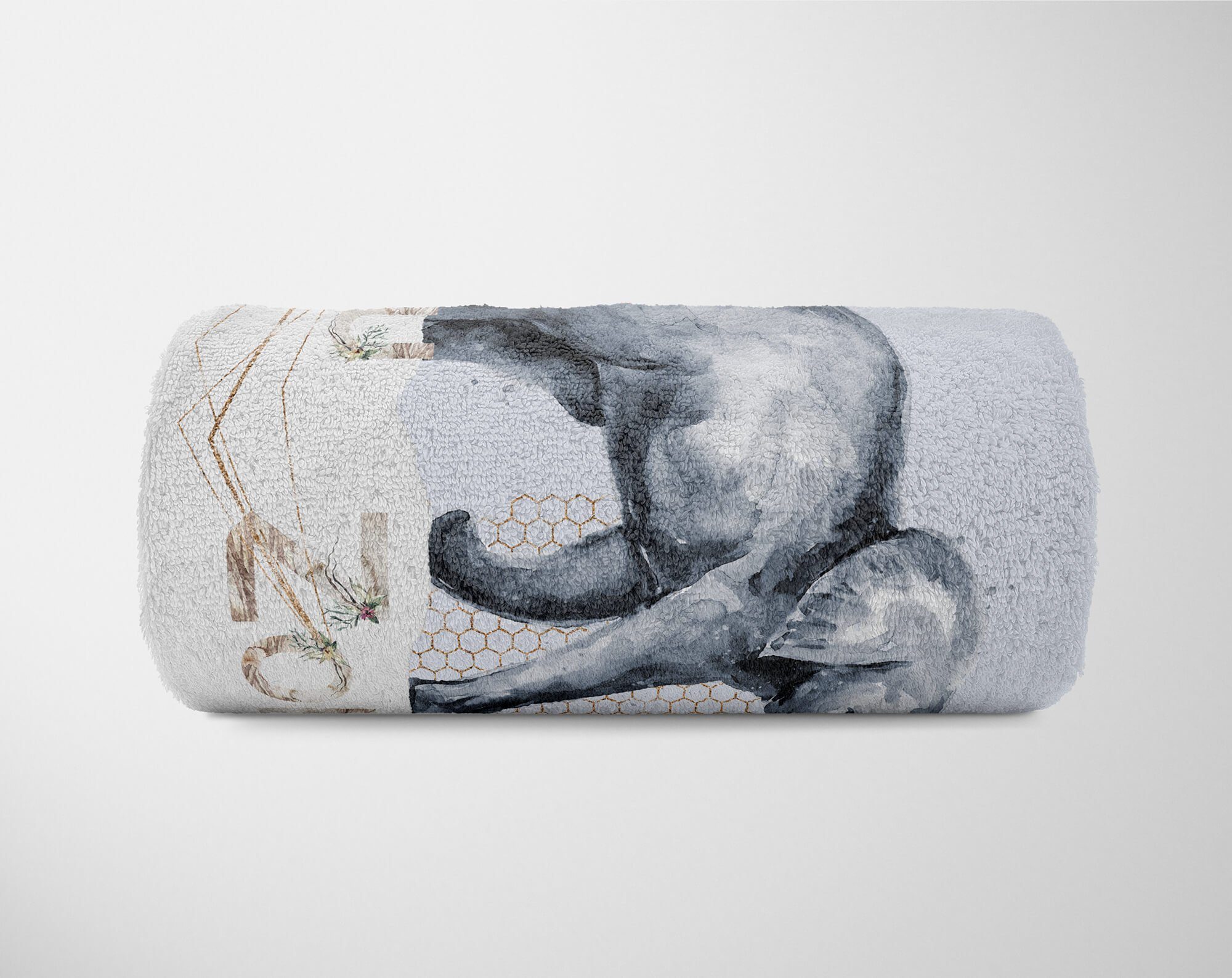 Handtuch Handtuch Hal, (1-St), Wasserfarben Saunatuch Sinus Elefant Strandhandtuch Kuscheldecke Baumwolle-Polyester-Mix Art Handtücher