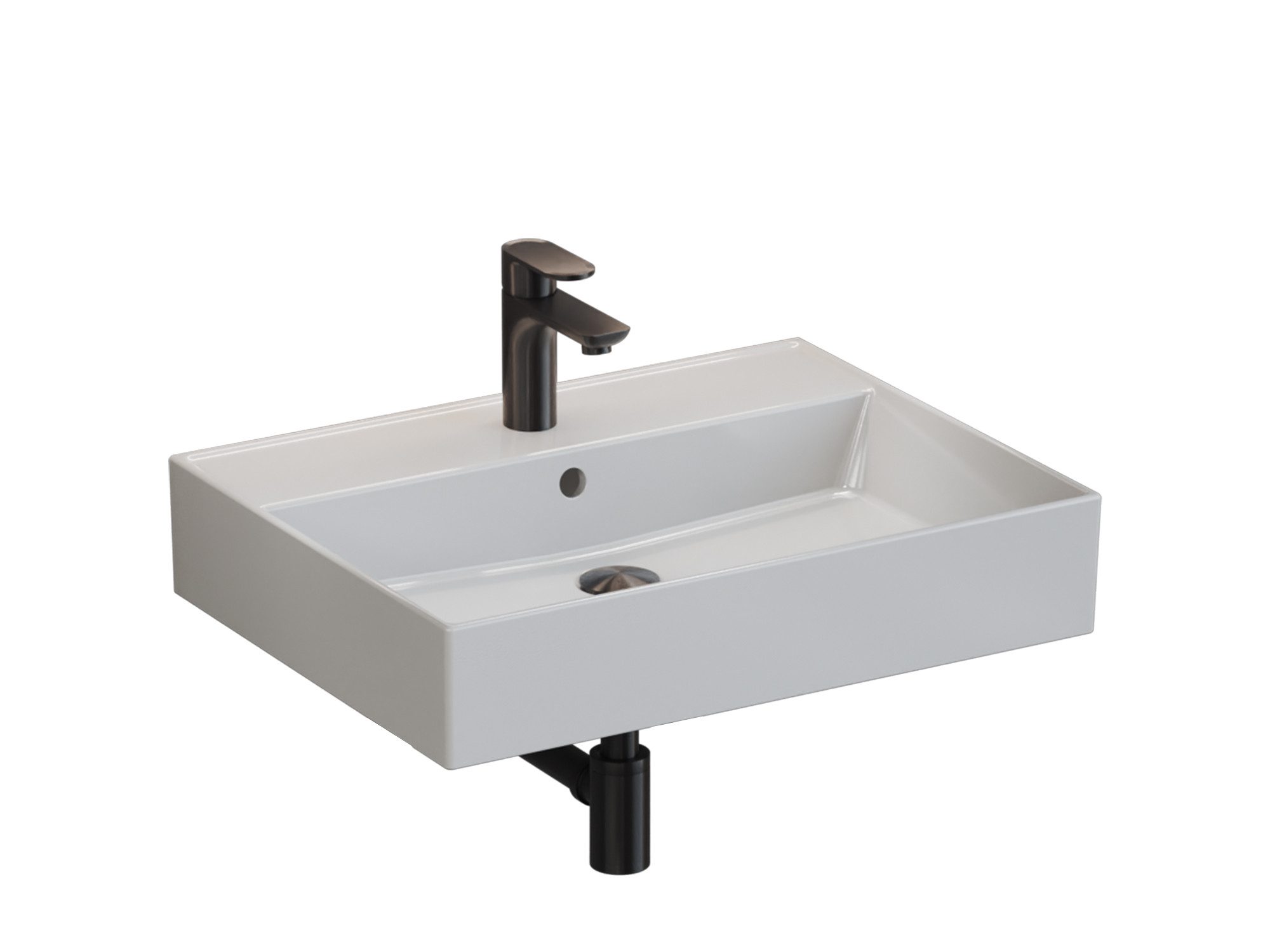 Aqua Bagno Waschbecken 60 cm weiß günstig online kaufen