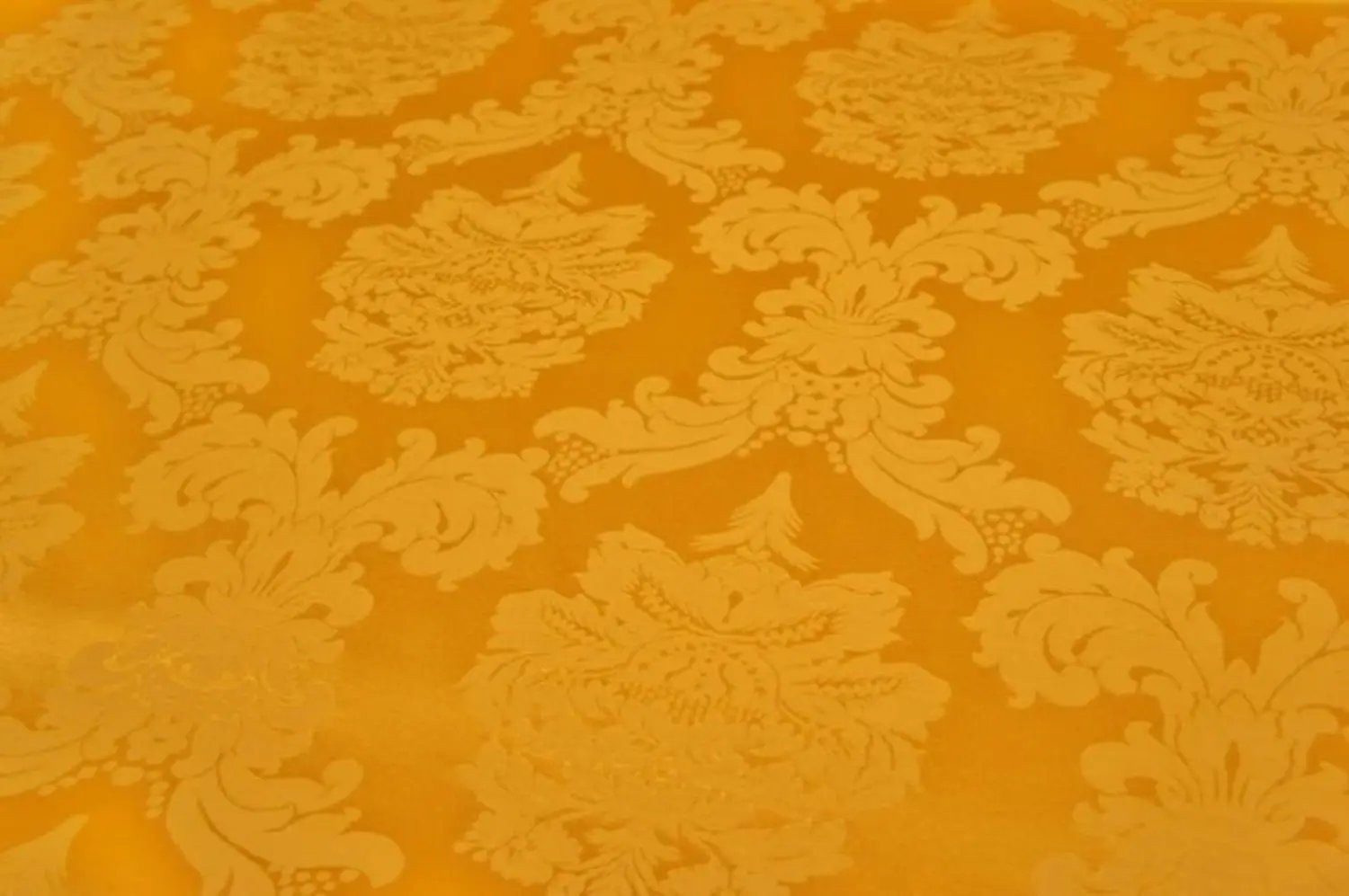 Stofferia Stoff Dekostoff Satin Jacquard Damasco Gold, Meterware