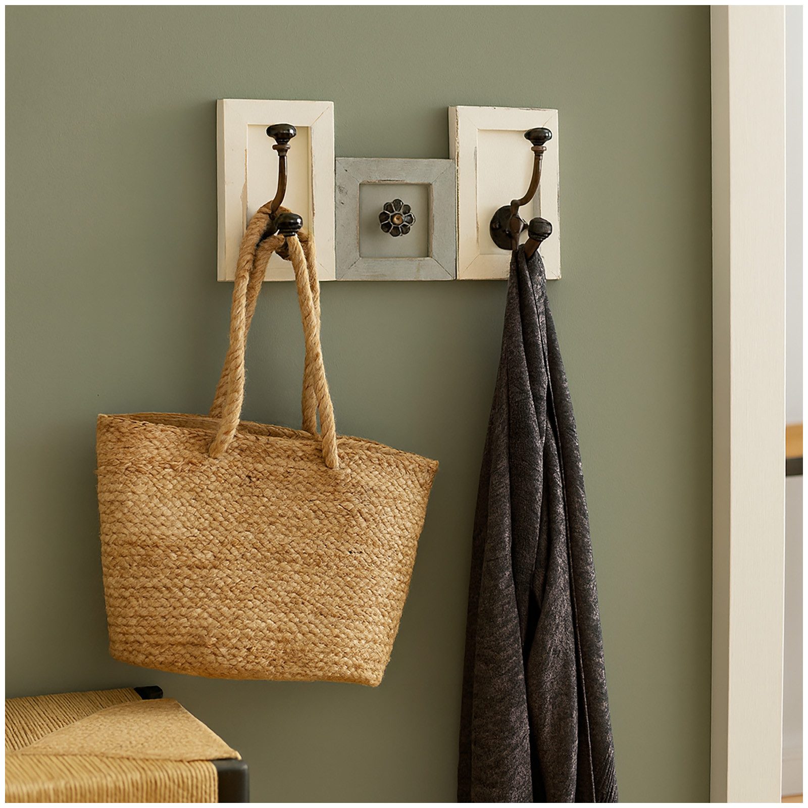 HTI-Living Garderobenleiste Kleiderhaken Garderobe Vintage (Stück, günstig online kaufen
