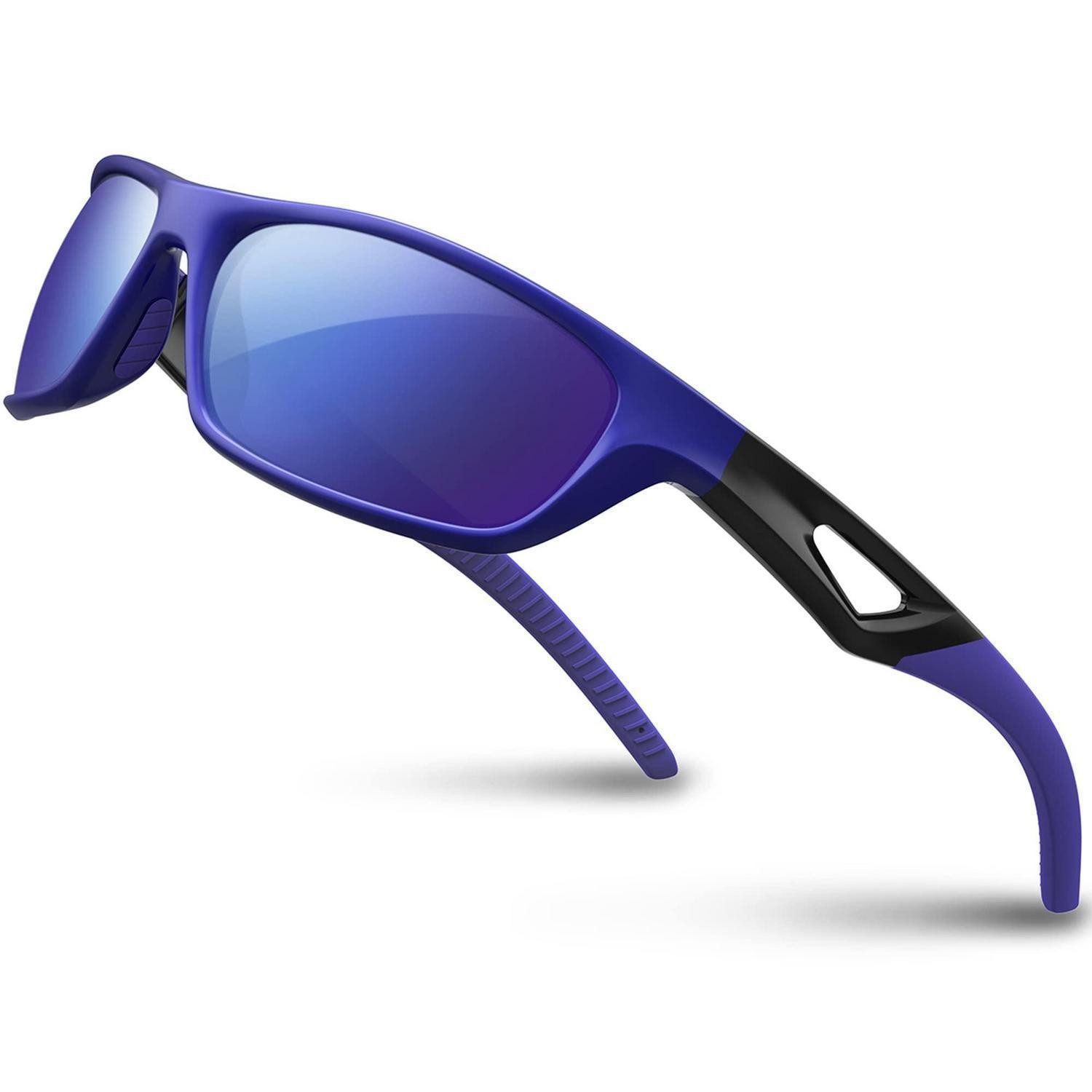 LuxusKollektion Monoscheibensonnenbrille Sonnenbrille Fahrradbrille Damen Herren polarisierte UV400 M 831-blue