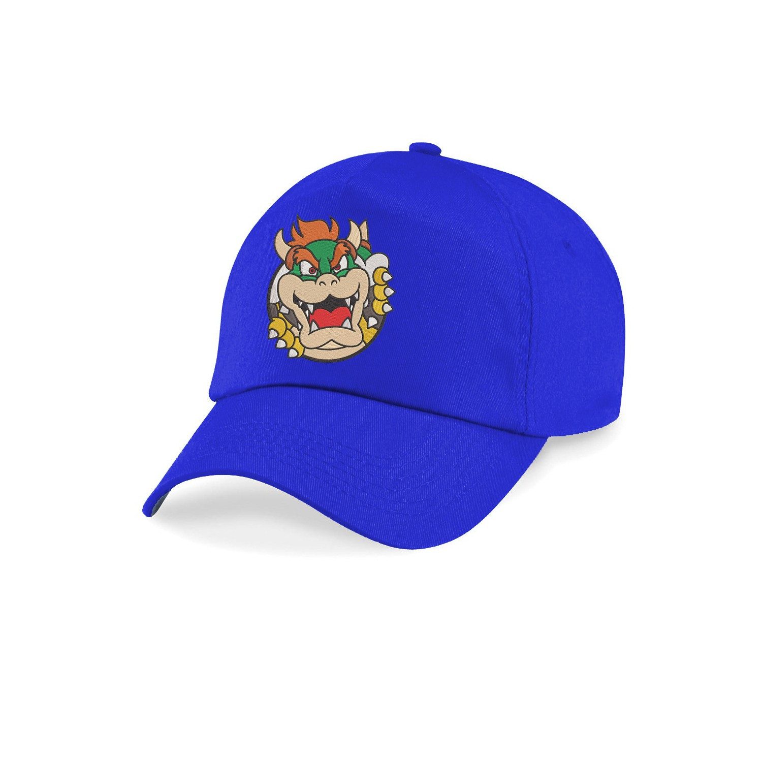 Blondie & Brownie Baseball Cap Bowser Face Patch Kinder Baseballcap mit Monster Patch Grimmige Hornfratze Retro Edition