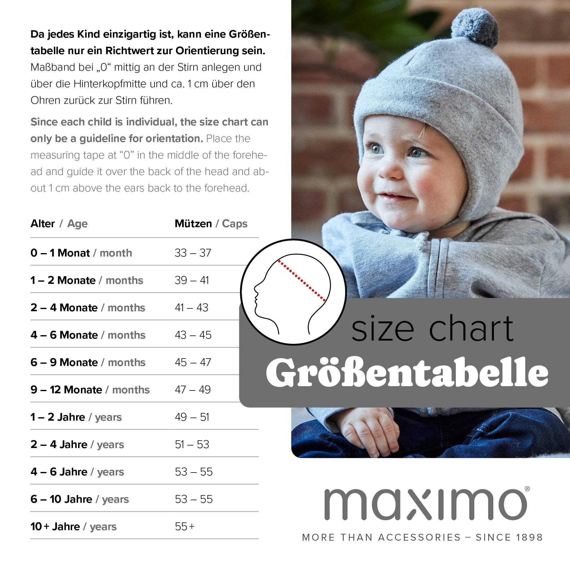 MAXIMO Strickmütze für Babys und Kleinkinder, aus Strickmaterial – Bild 4 von 4