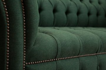 JVmoebel Chesterfield-Sofa klassische Chesterfield Design 3 Sitzer Sofa Couch big 225cm Leder, Die Rückenlehne mit Knöpfen.