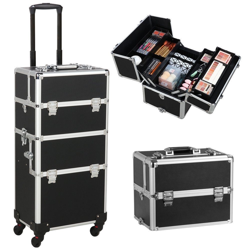 Yaheetech Kosmetikkoffer 3 in 1 Beauty Case, Friseurkoffer Alu Schminkkoffer