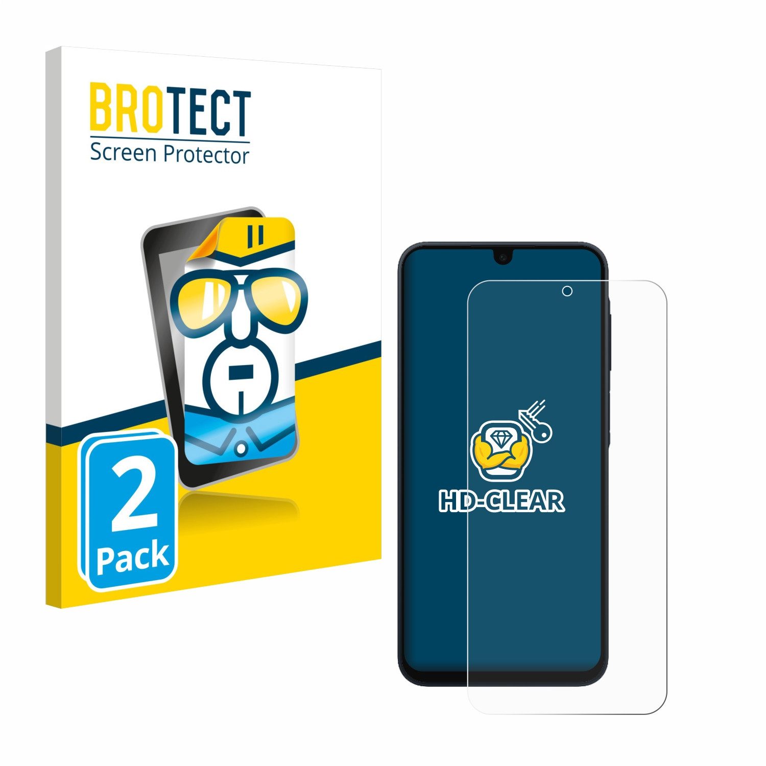 BROTECT Displayschutzfolie Schutzfolie für Samsung Galaxy A17 5G, 2 Stück, Displayschutz Schutz Folie Klar Transparent