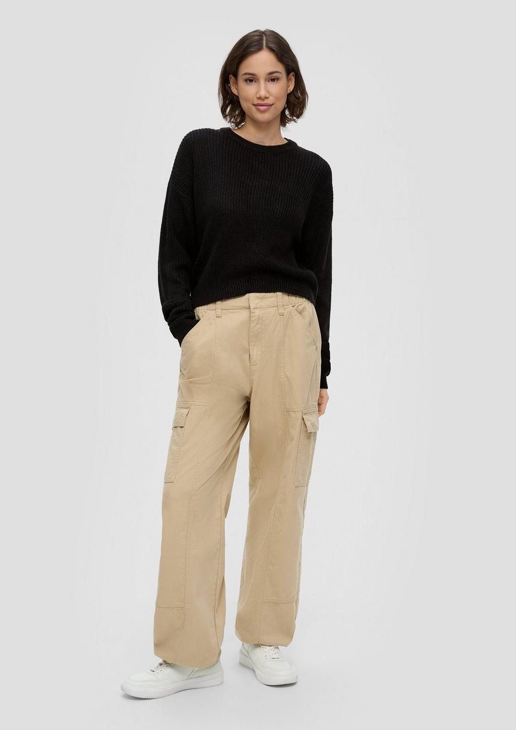 QS Rundhalspullover Basic (1-tlg) Rundhals, langarm, günstig online kaufen