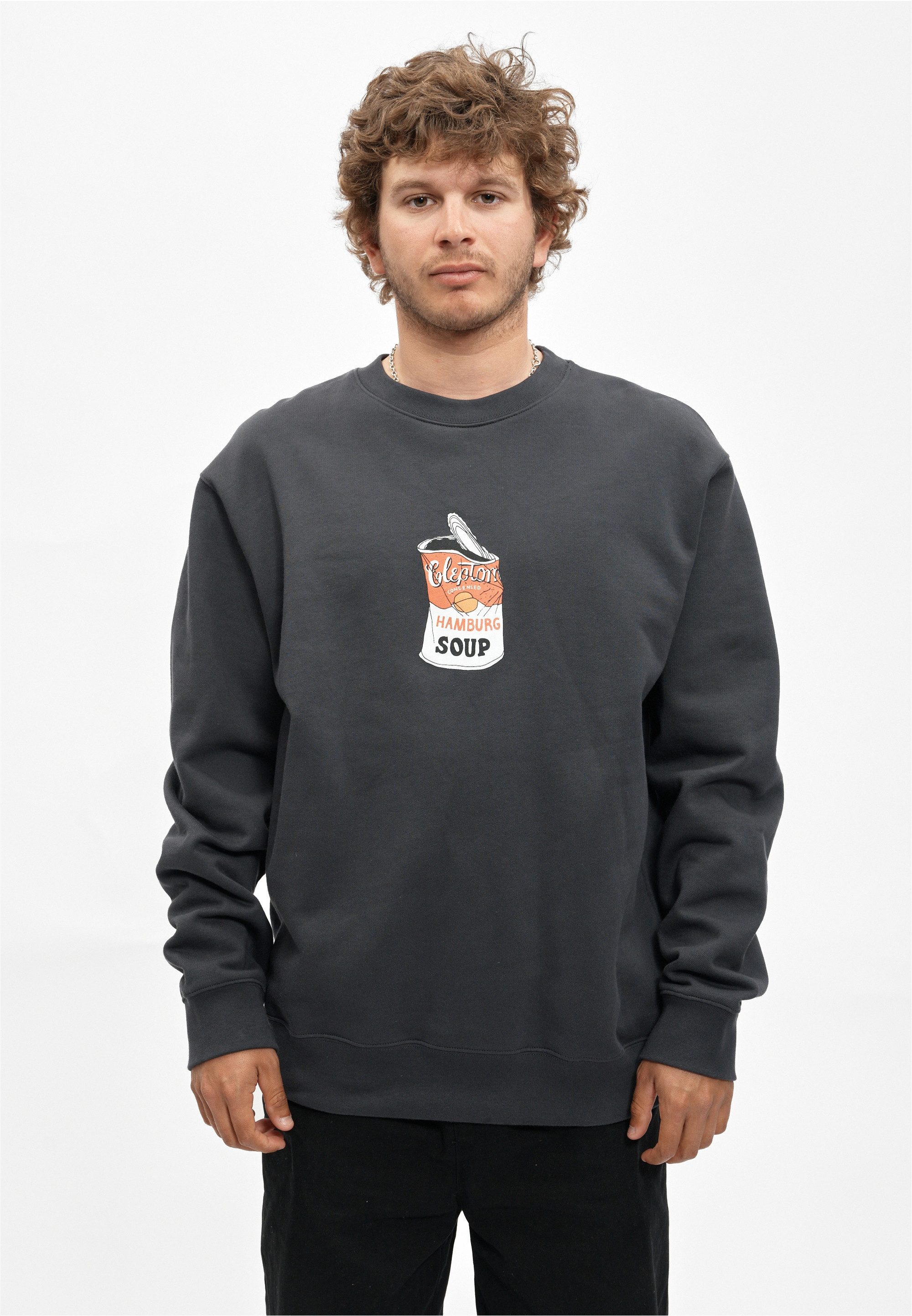 Cleptomanicx Sweatshirt Hamburg Soup mit lässigem Frontprint