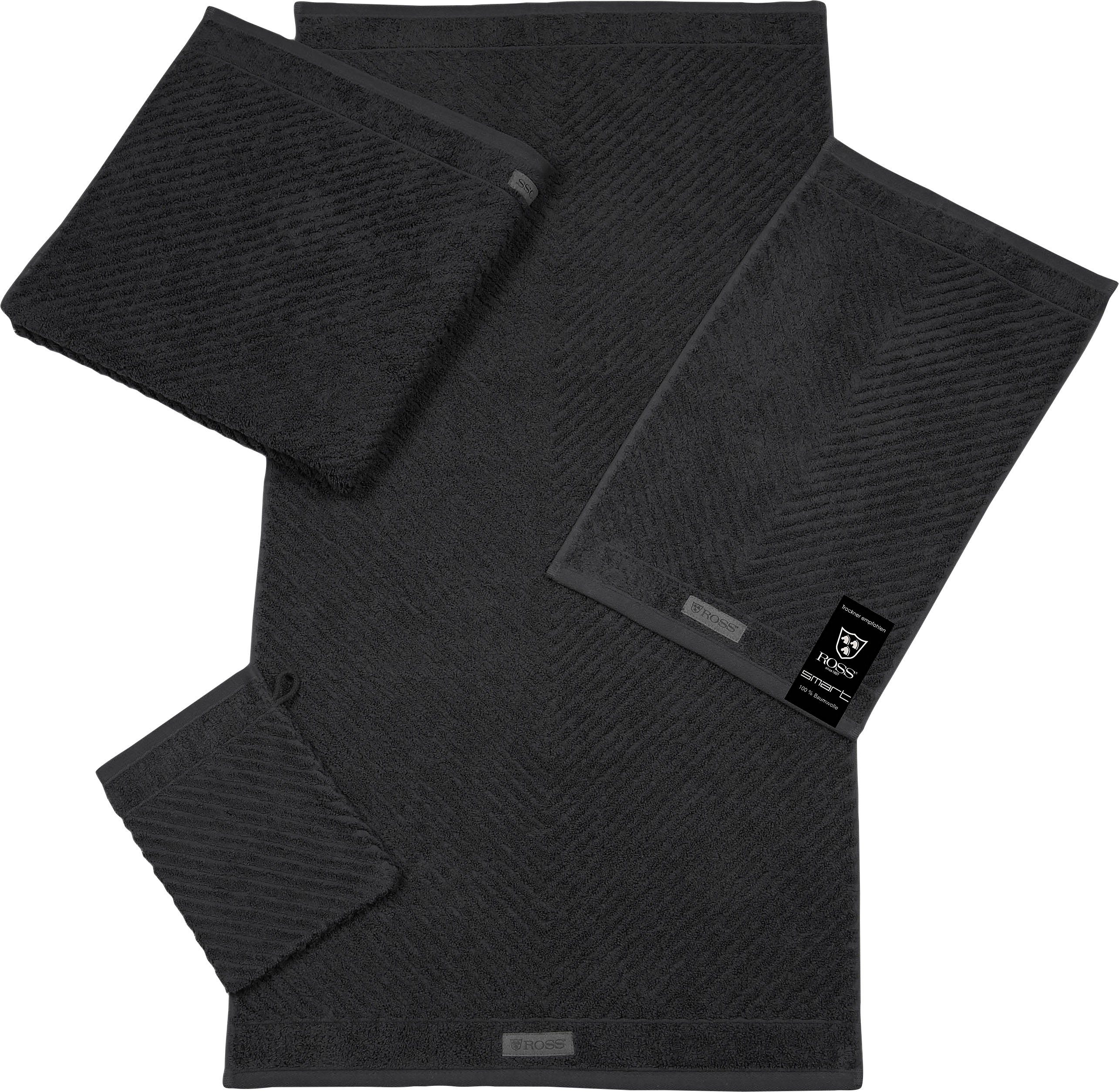 ROSS Gästehandtuch Smart, Frottier (6-St), Uni-Rippe günstig online kaufen