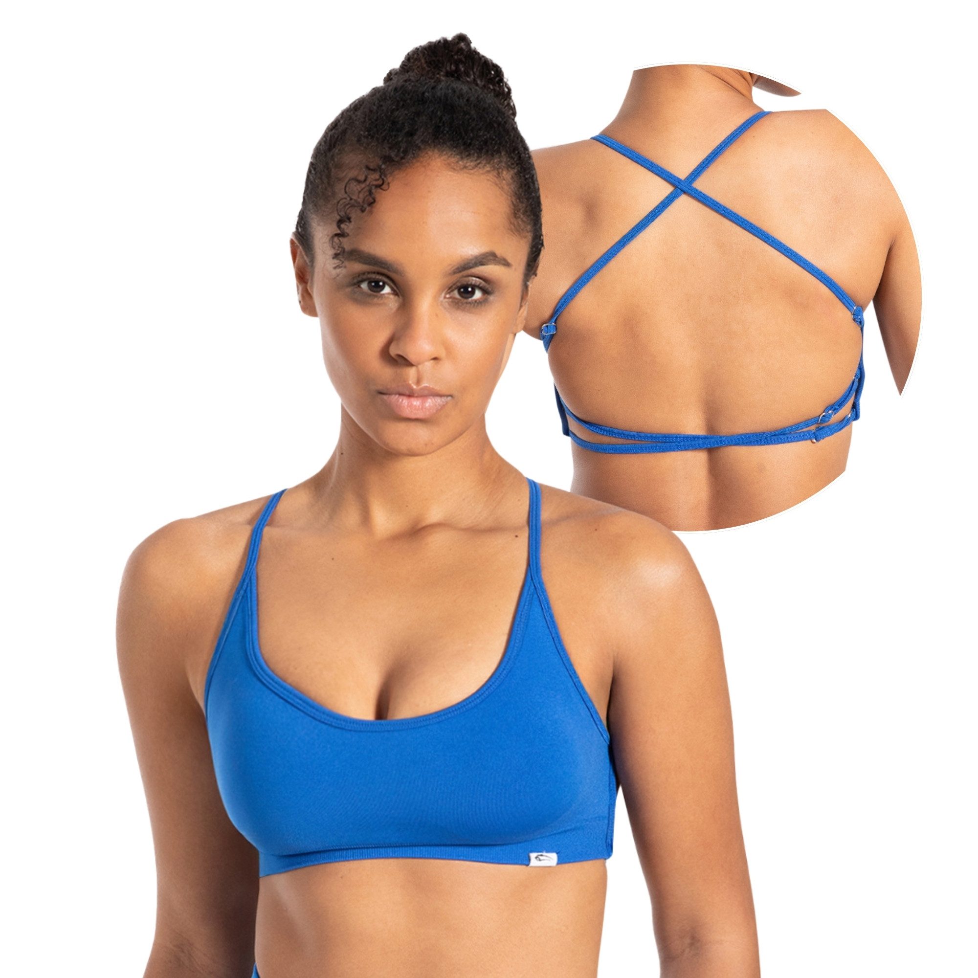 Sport-BH Sena, Shaped Fit Top, offener Rücken, überkreuzte Träger