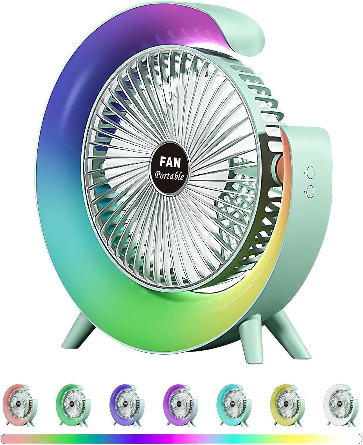 FELIXLEO Akku-Standventilator Akku-Standventilator USB-C aufladbarer leiser Tischventilator